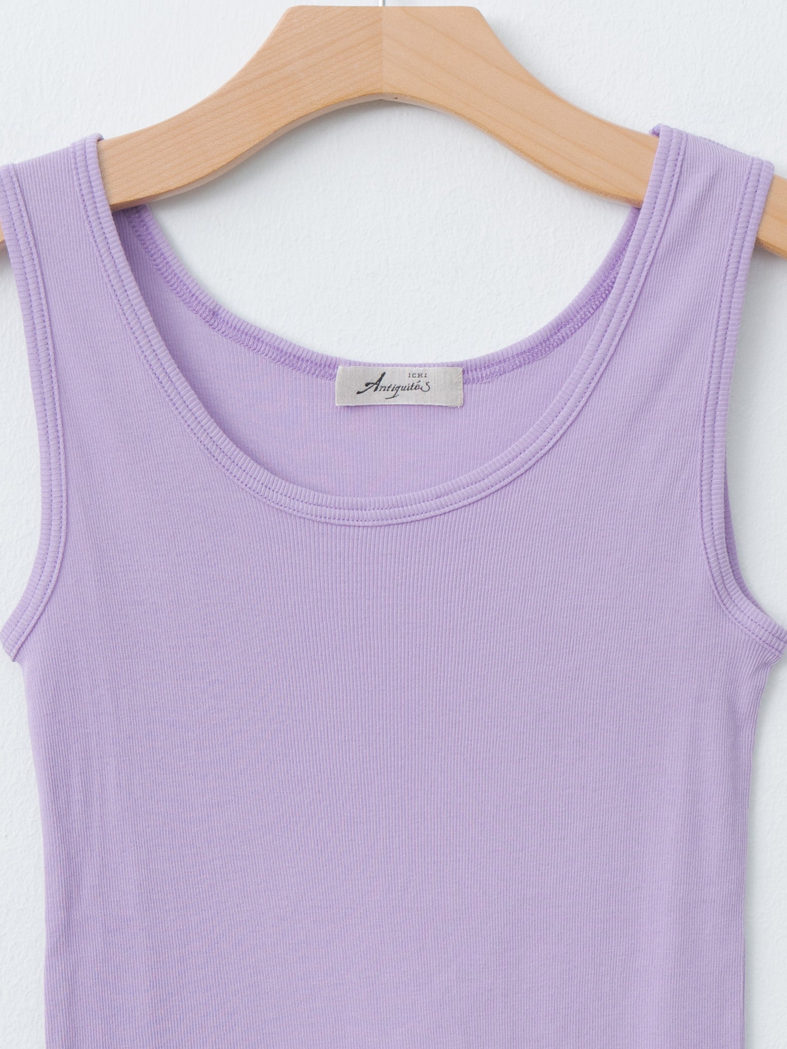 Namu Shop - Ichi Antiquites T-Shirt and Tanktop Set - Lavender x Stripe