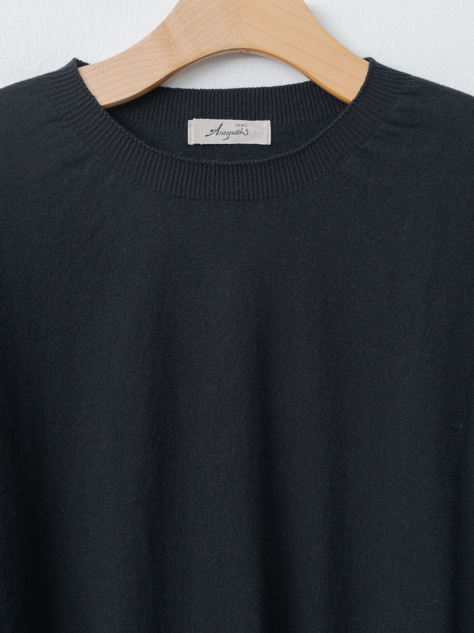 Namu Shop - Ichi Antiquites Wholegarment C/L Pullover - Black
