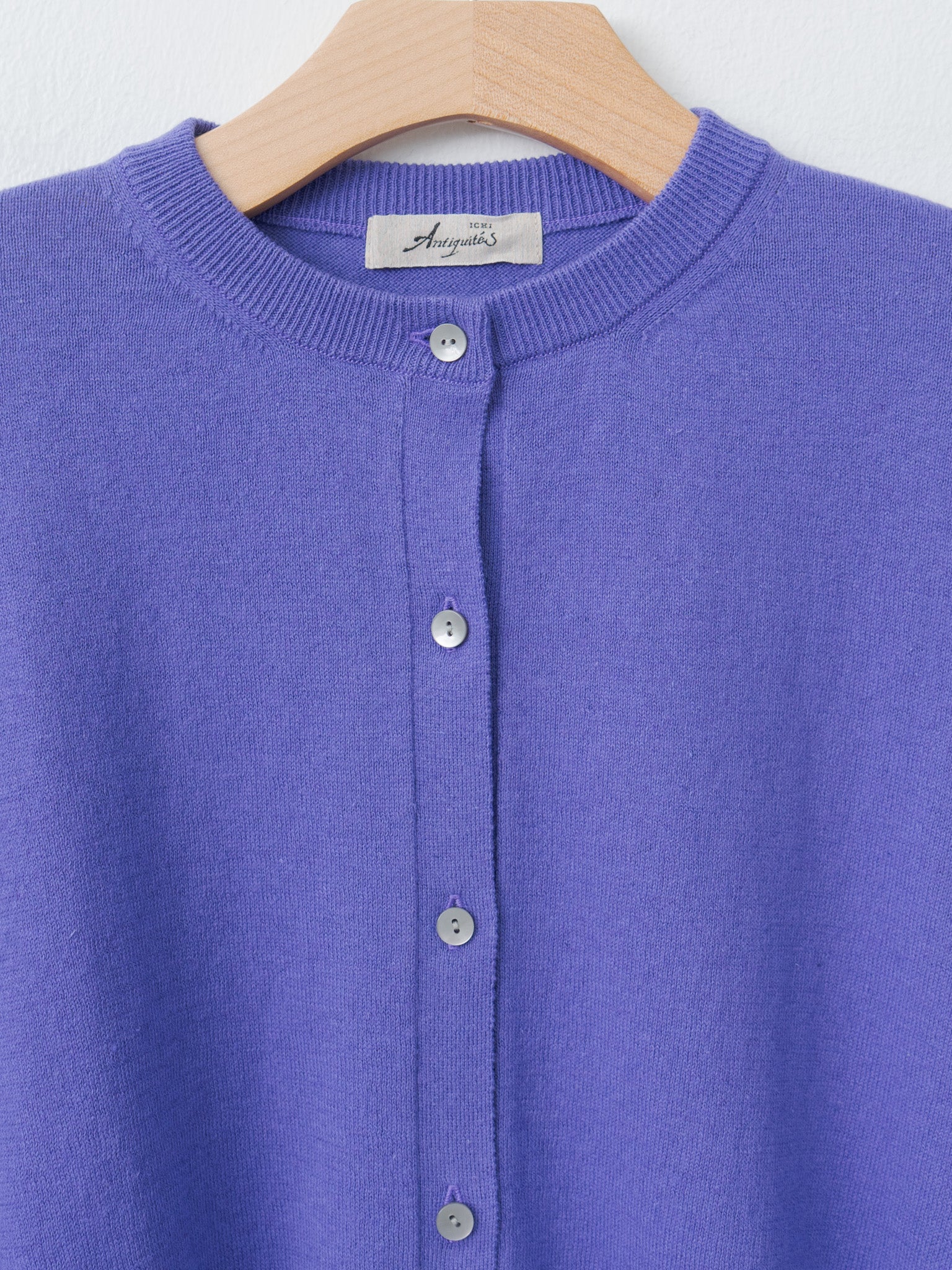 Namu Shop - Ichi Antiquites Wholegarment C/L Cardigan - Lavender