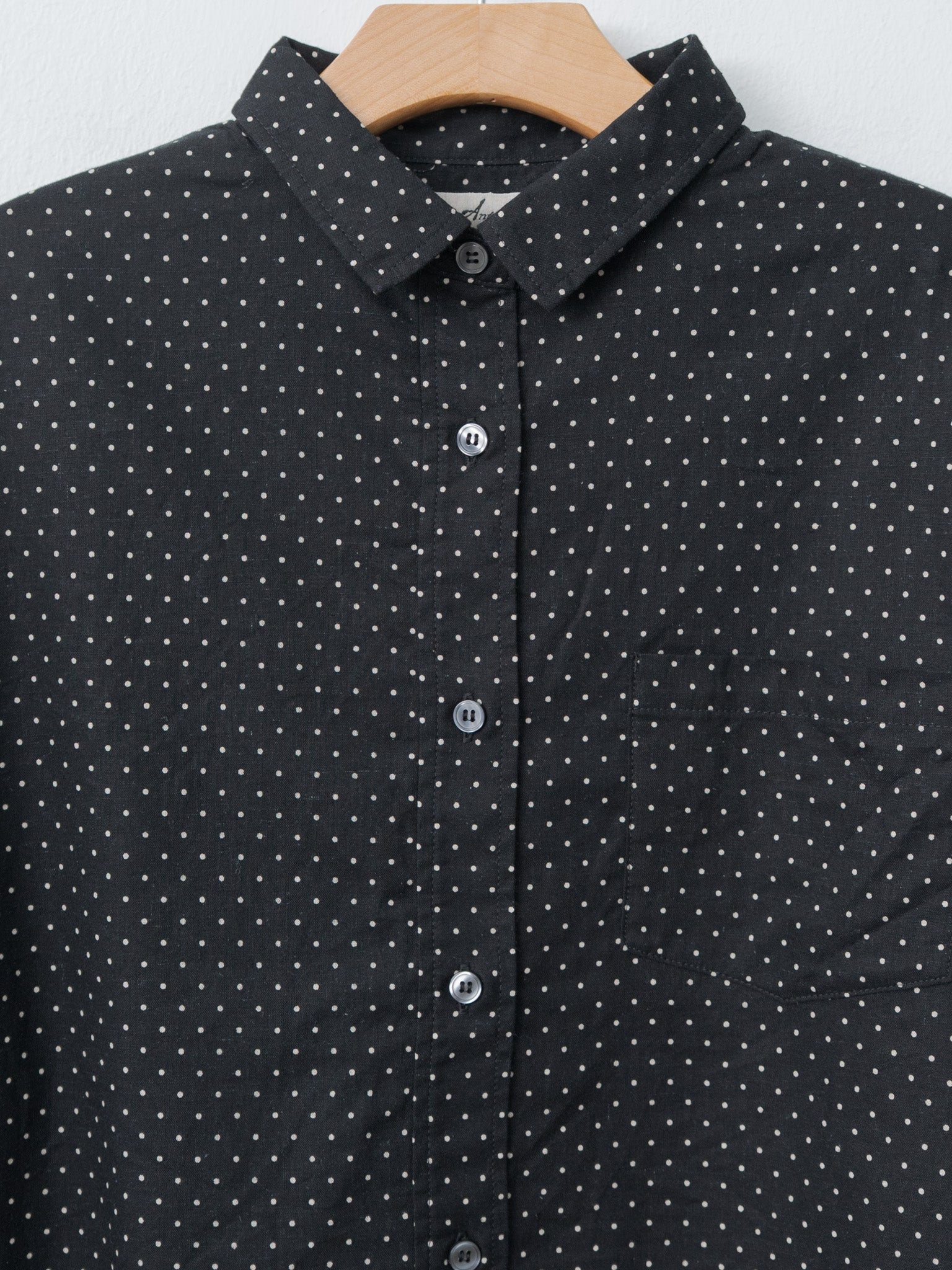 Namu Shop - Ichi Antiquites L/C Dot Shirt - Black