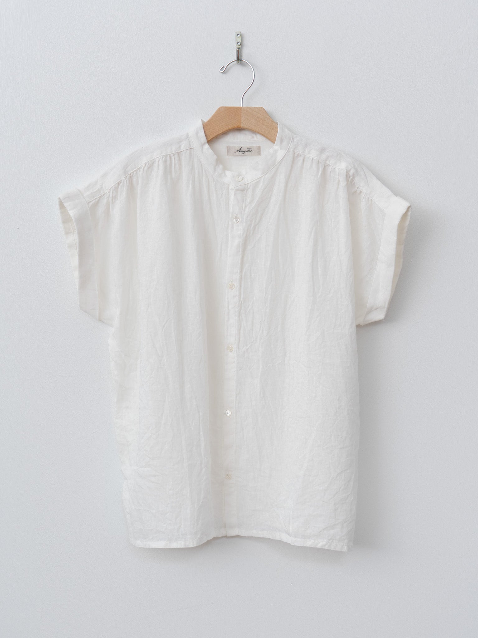 Namu Shop - Ichi Antiquites Linen Dungaree Blouse - White