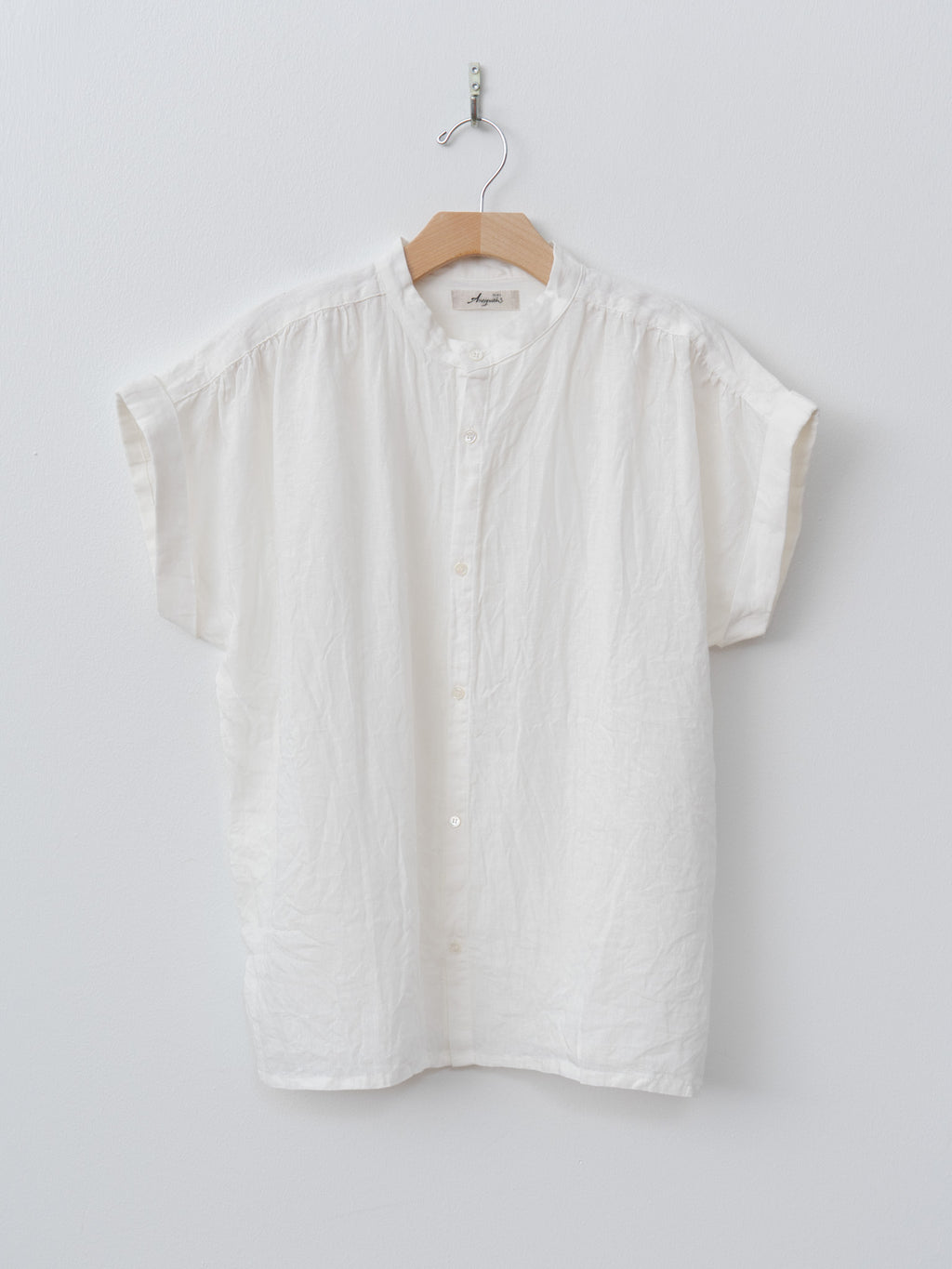 Namu Shop - Ichi Antiquites Linen Dungaree Blouse - White
