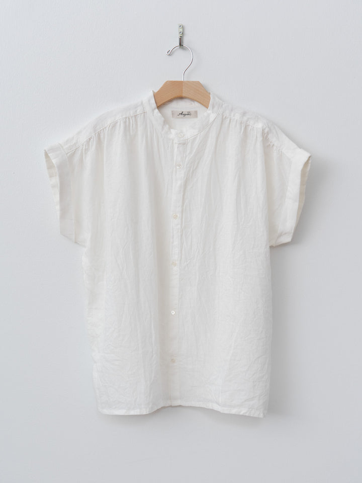 Namu Shop - Ichi Antiquites Linen Dungaree Blouse - White