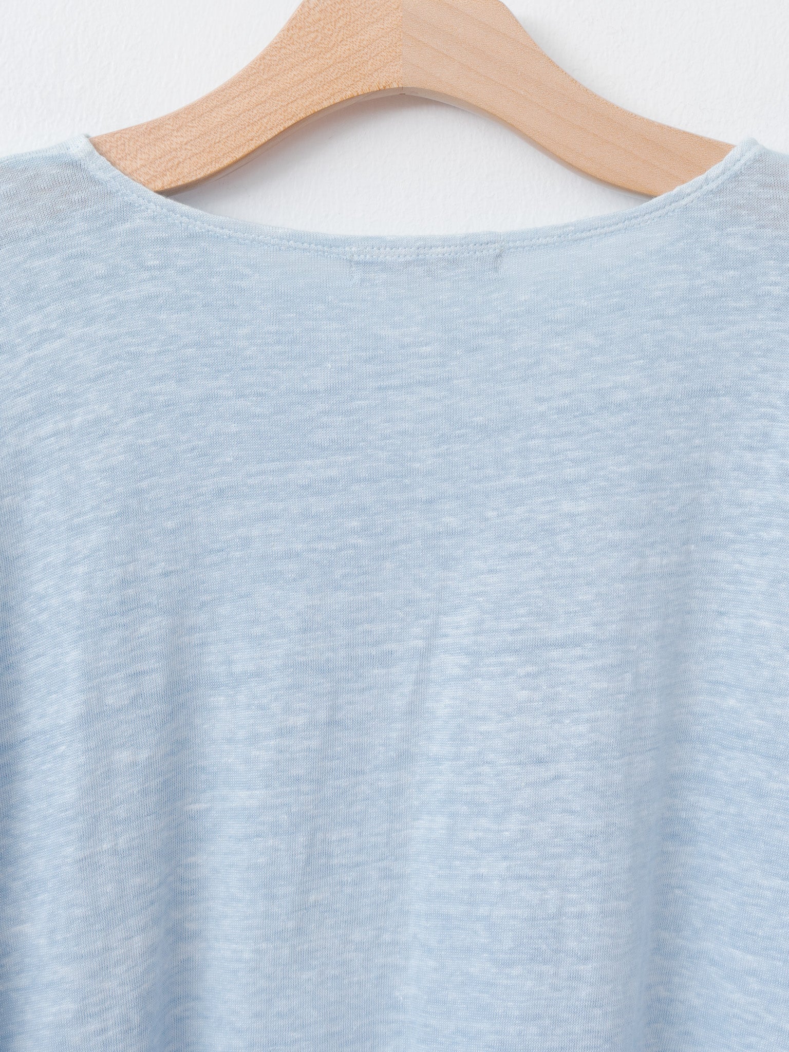 Namu Shop - Ichi Antiquites Natural Hand Dye Indigo Linen Pullover Tee - Light Indigo