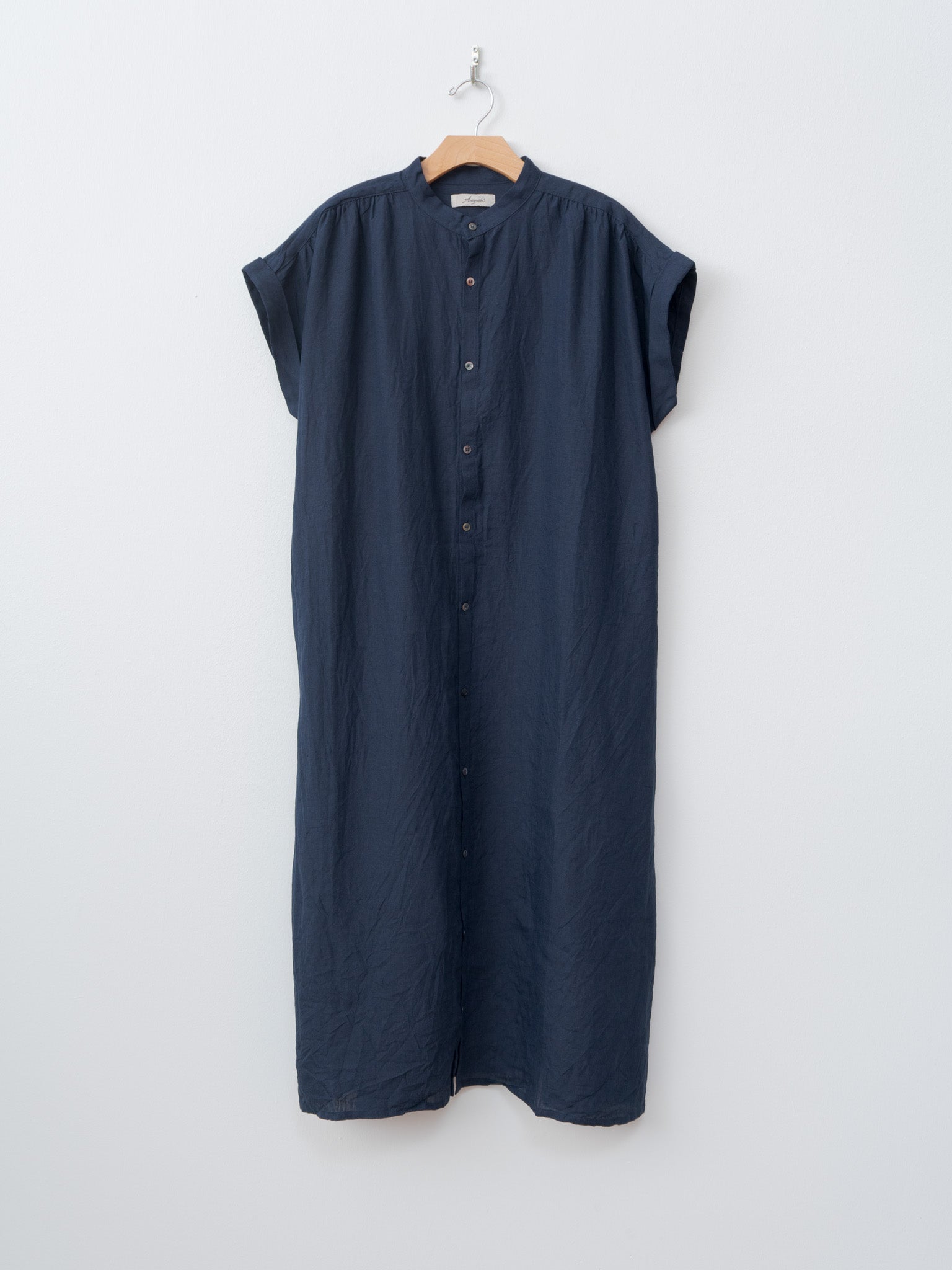 Namu Shop - Ichi Antiquites Linen Dungaree Dress - Navy