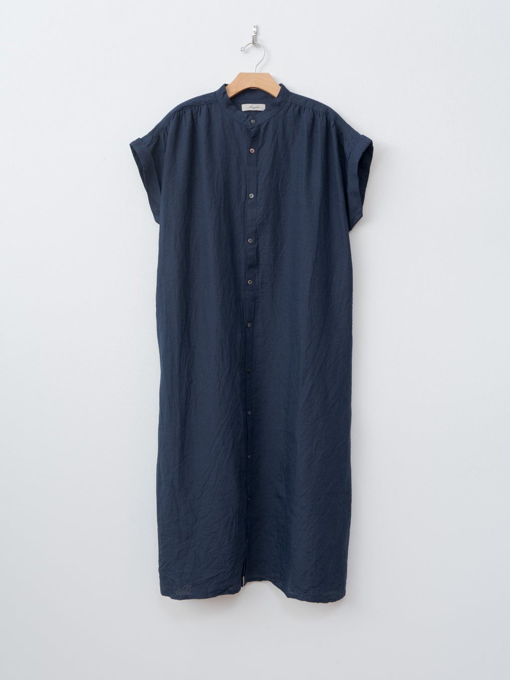 Namu Shop - Ichi Antiquites Linen Dungaree Dress - Navy