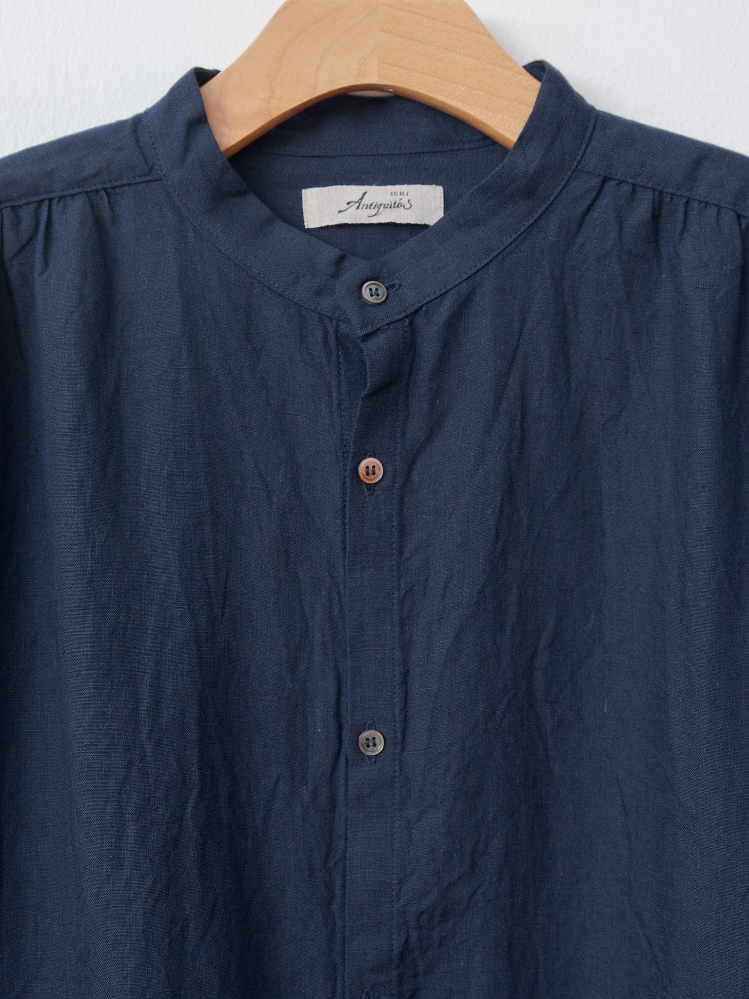 Namu Shop - Ichi Antiquites Linen Dungaree Dress - Navy