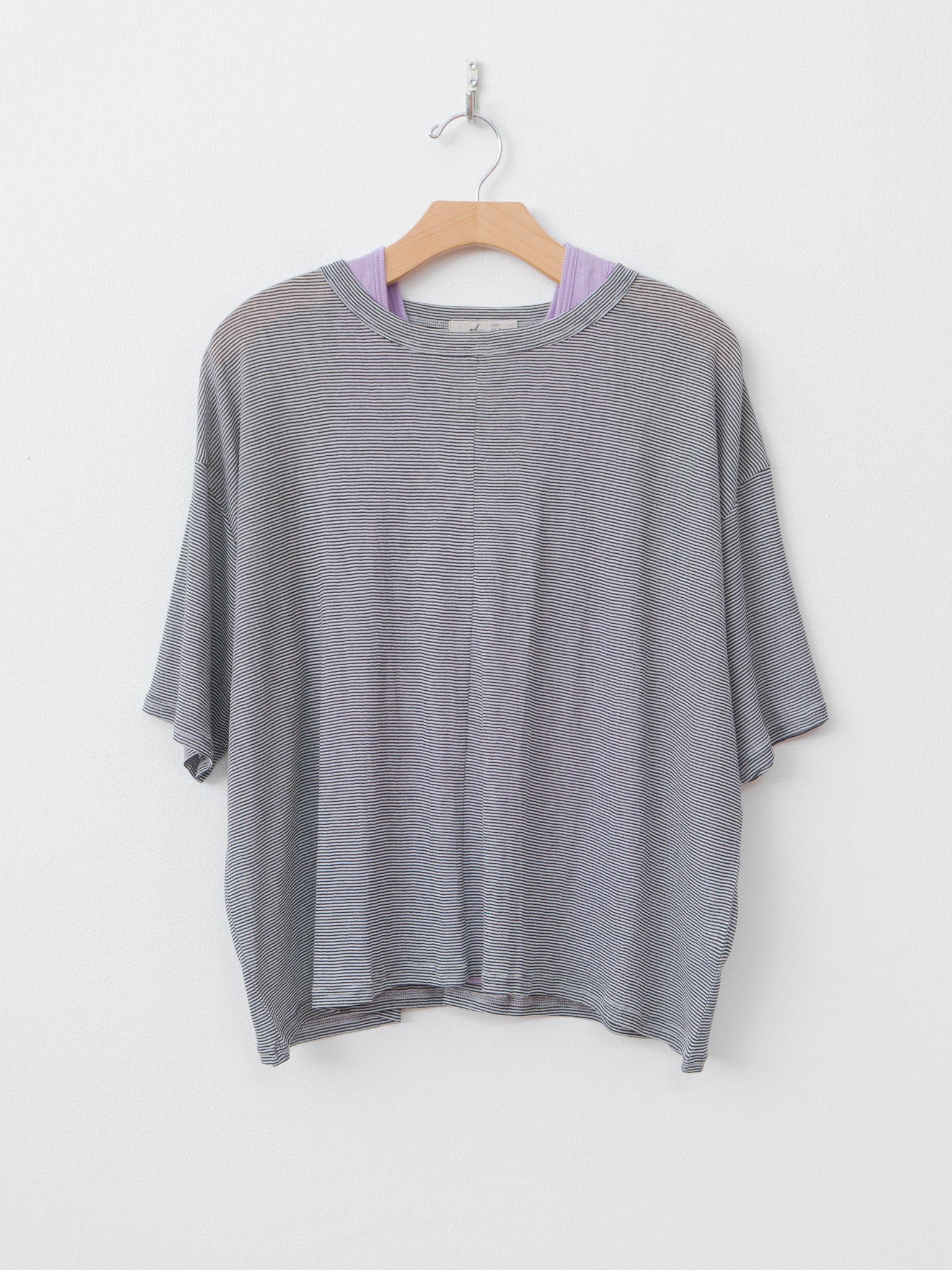Namu Shop - Ichi Antiquites T-Shirt and Tanktop Set - Lavender x Stripe