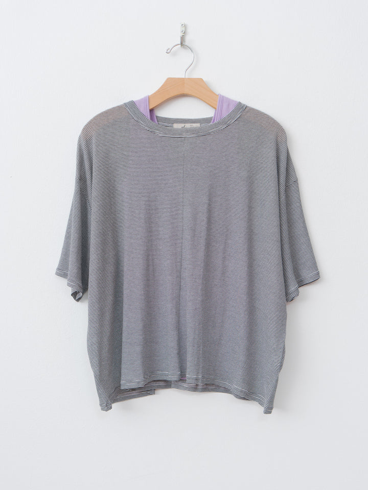 Namu Shop - Ichi Antiquites T-Shirt and Tanktop Set - Lavender x Stripe