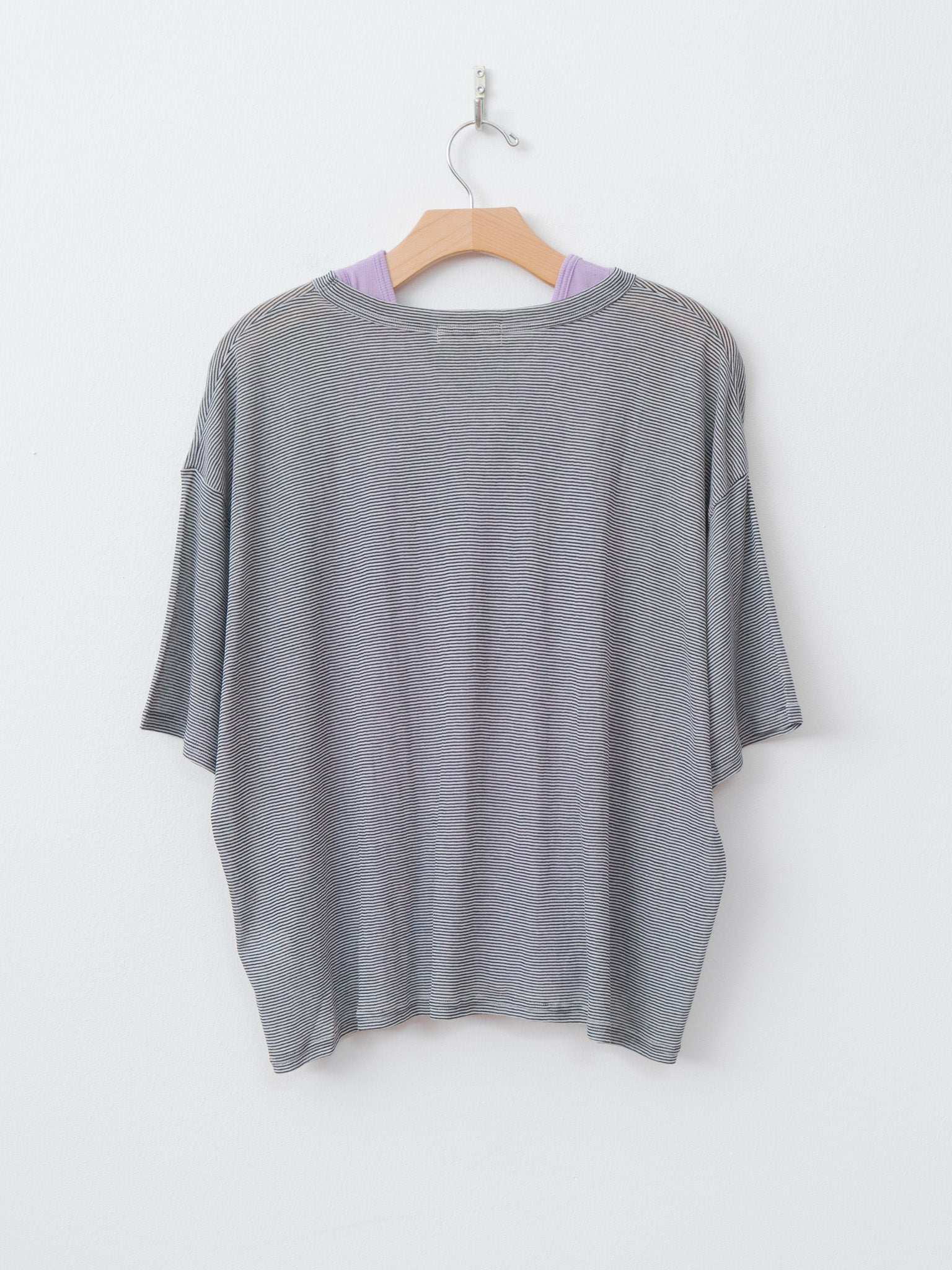 Namu Shop - Ichi Antiquites T-Shirt and Tanktop Set - Lavender x Stripe