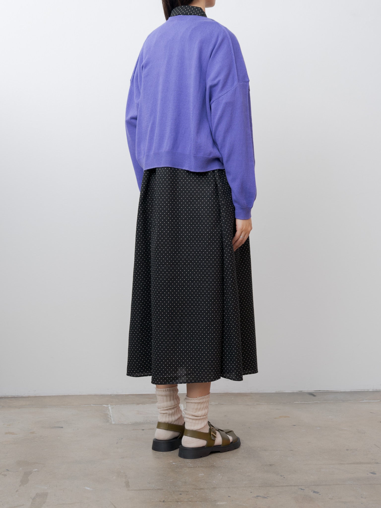 Namu Shop - Ichi Antiquites Wholegarment C/L Cardigan - Lavender