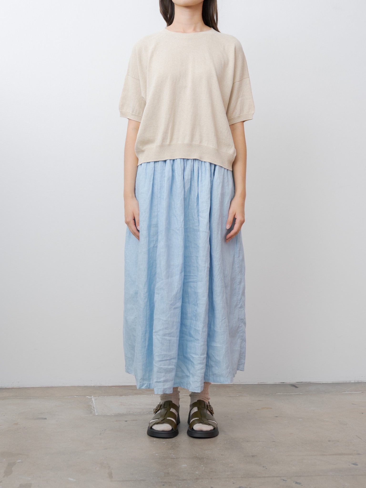 Namu Shop - Ichi Antiquites Wholegarment C/L Pullover - Natural