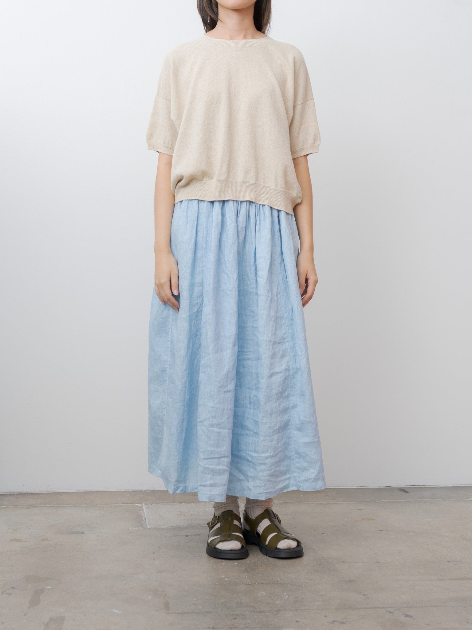 Namu Shop - Ichi Antiquites Wholegarment C/L Pullover - Natural