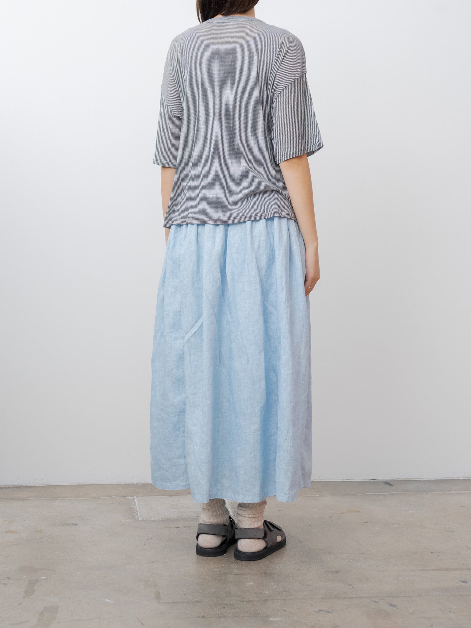 Namu Shop - Ichi Antiquites T-Shirt and Tanktop Set - Lavender x Stripe