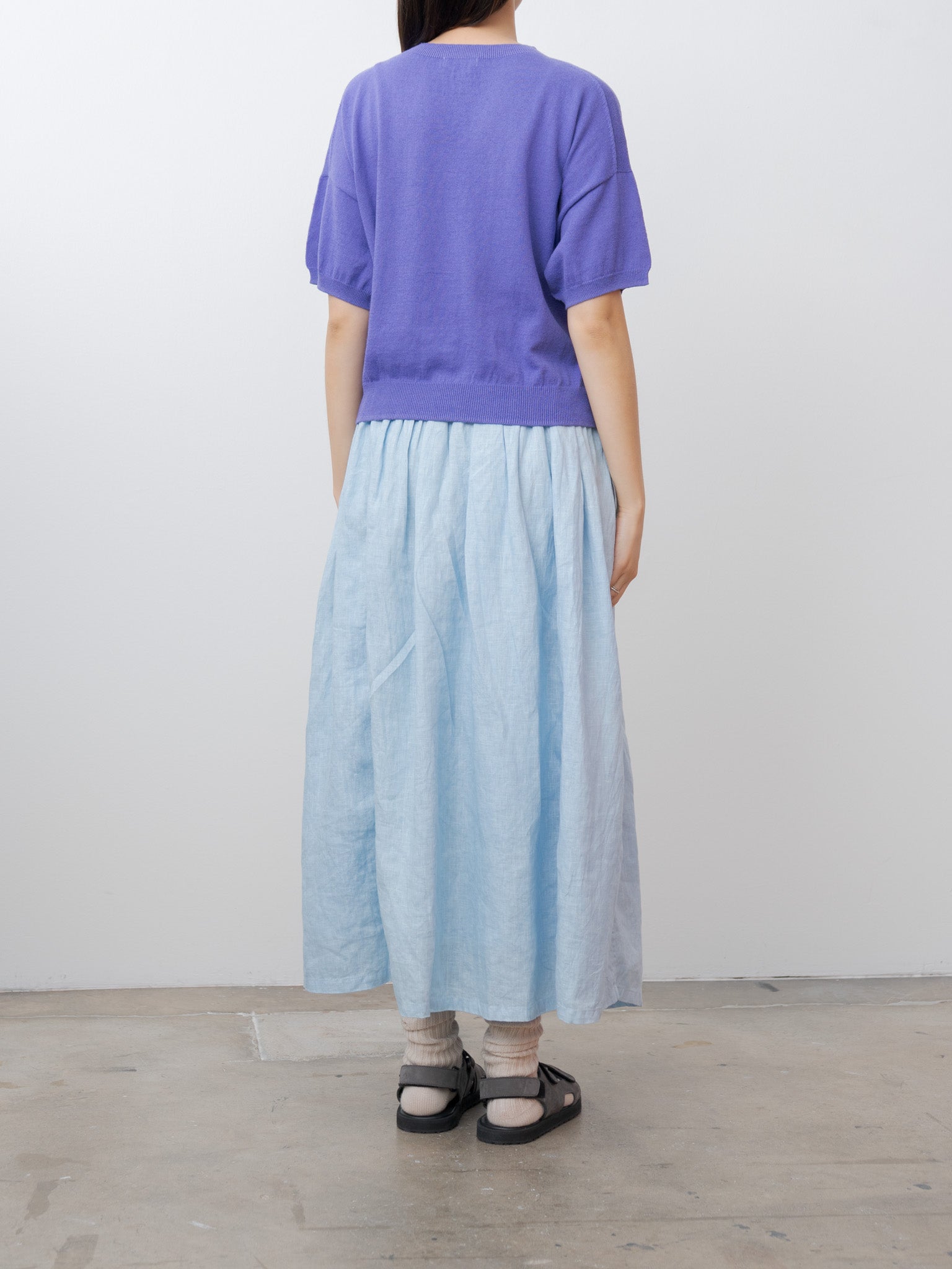 Namu Shop - Ichi Antiquites Wholegarment C/L Pullover - Lavender