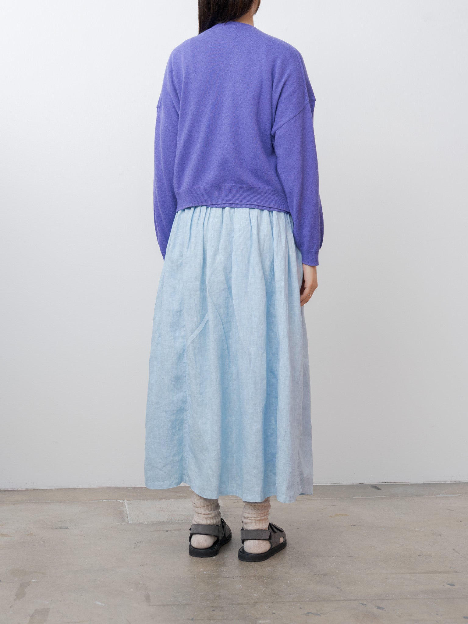 Namu Shop - Ichi Antiquites Wholegarment C/L Cardigan - Lavender