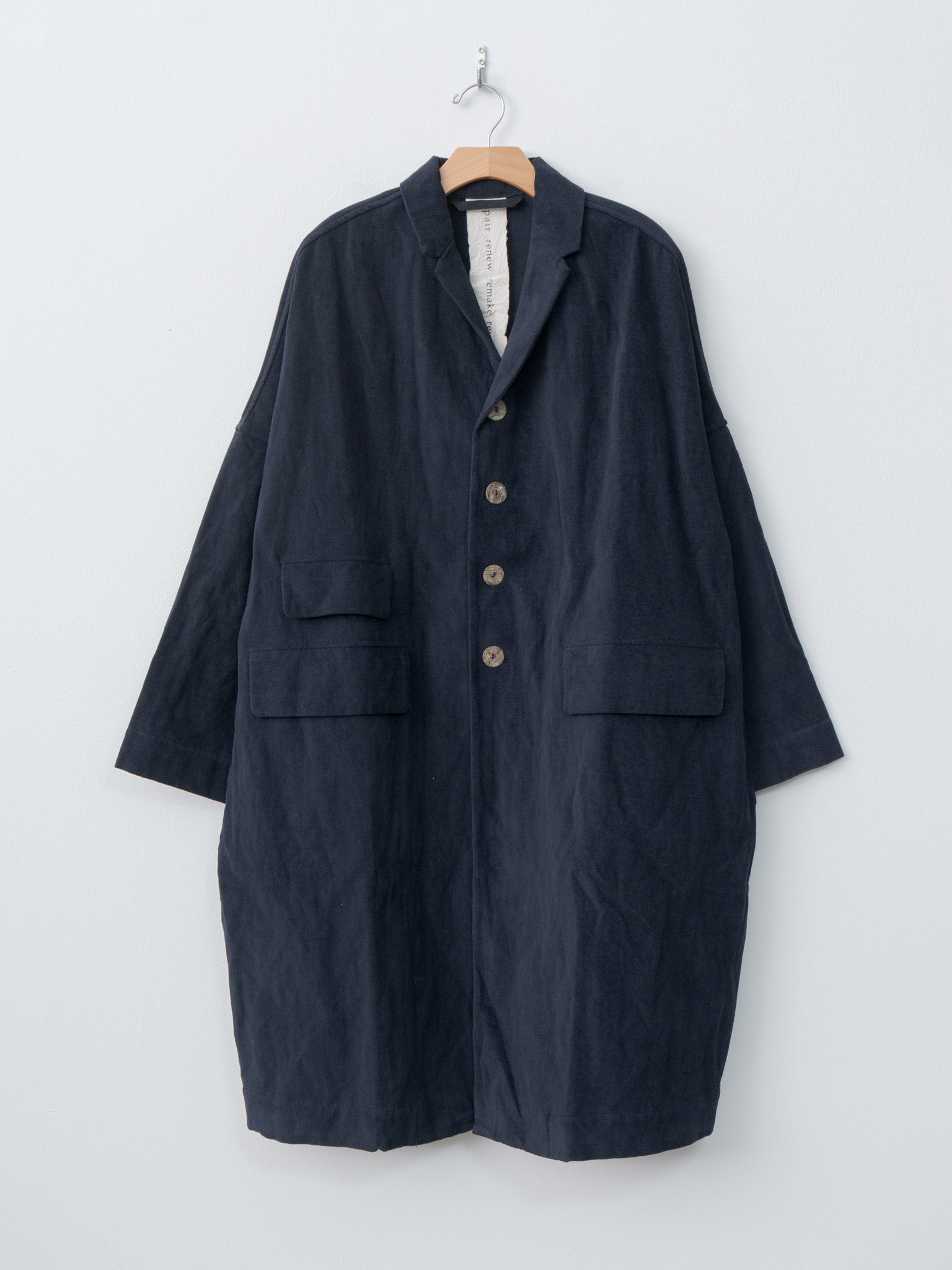Namu Shop - Album di Famiglia Loose Coat Inox Velvet - Ink