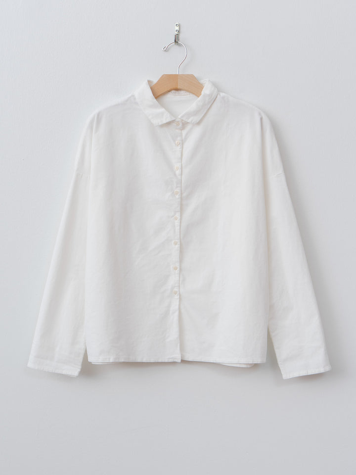 Namu Shop - Album di Famiglia Short Collar Shirt V - Milk