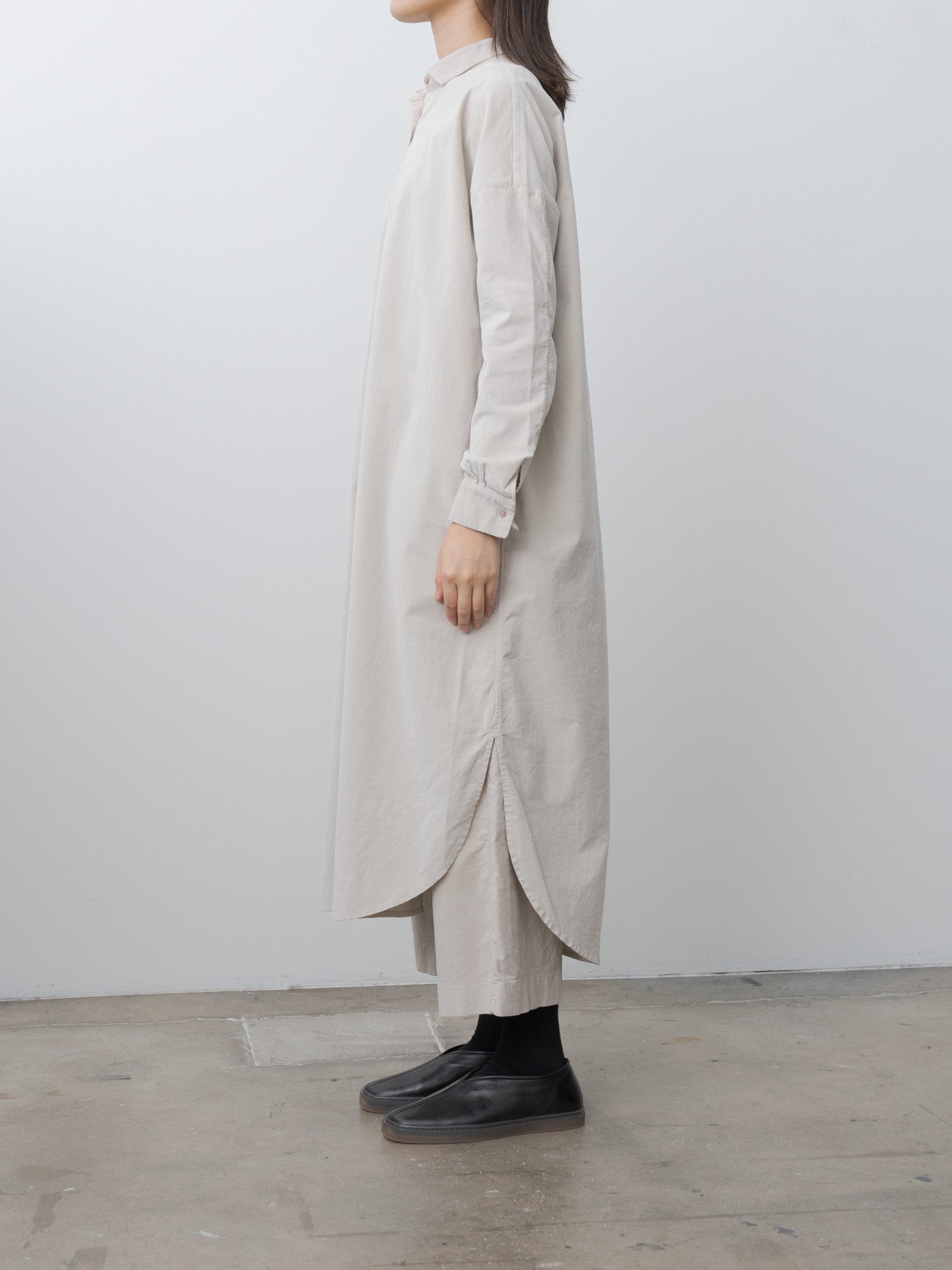 Namu Shop - Album di Famiglia Long Shirt Dress V - Oatmeal