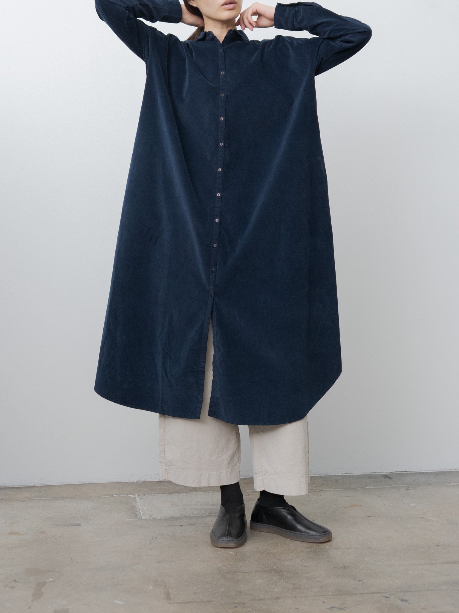 Namu Shop - Album di Famiglia Long Shirt Dress V - Ink