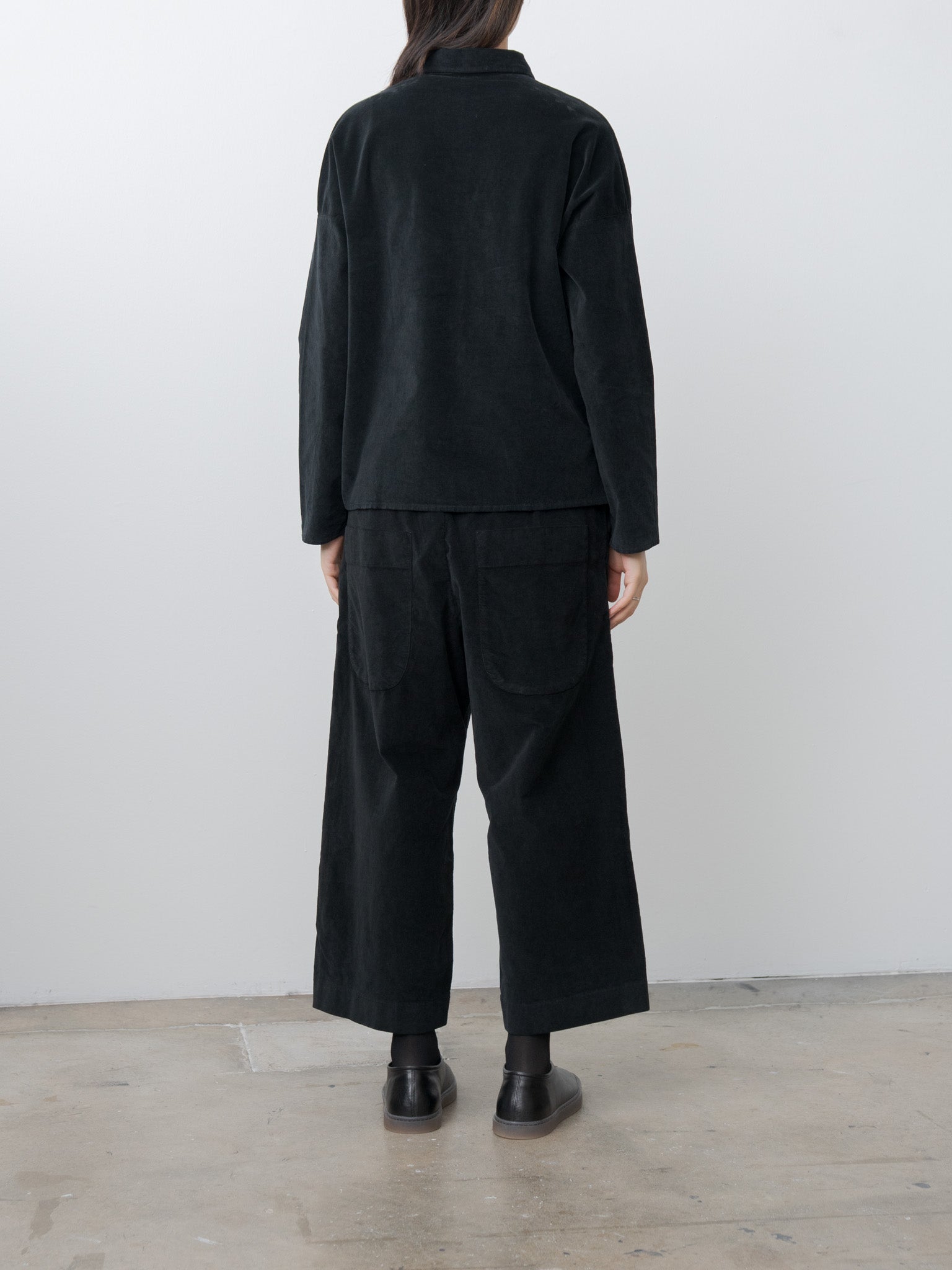 Namu Shop - Album di Famiglia Short Collar Shirt V - Black