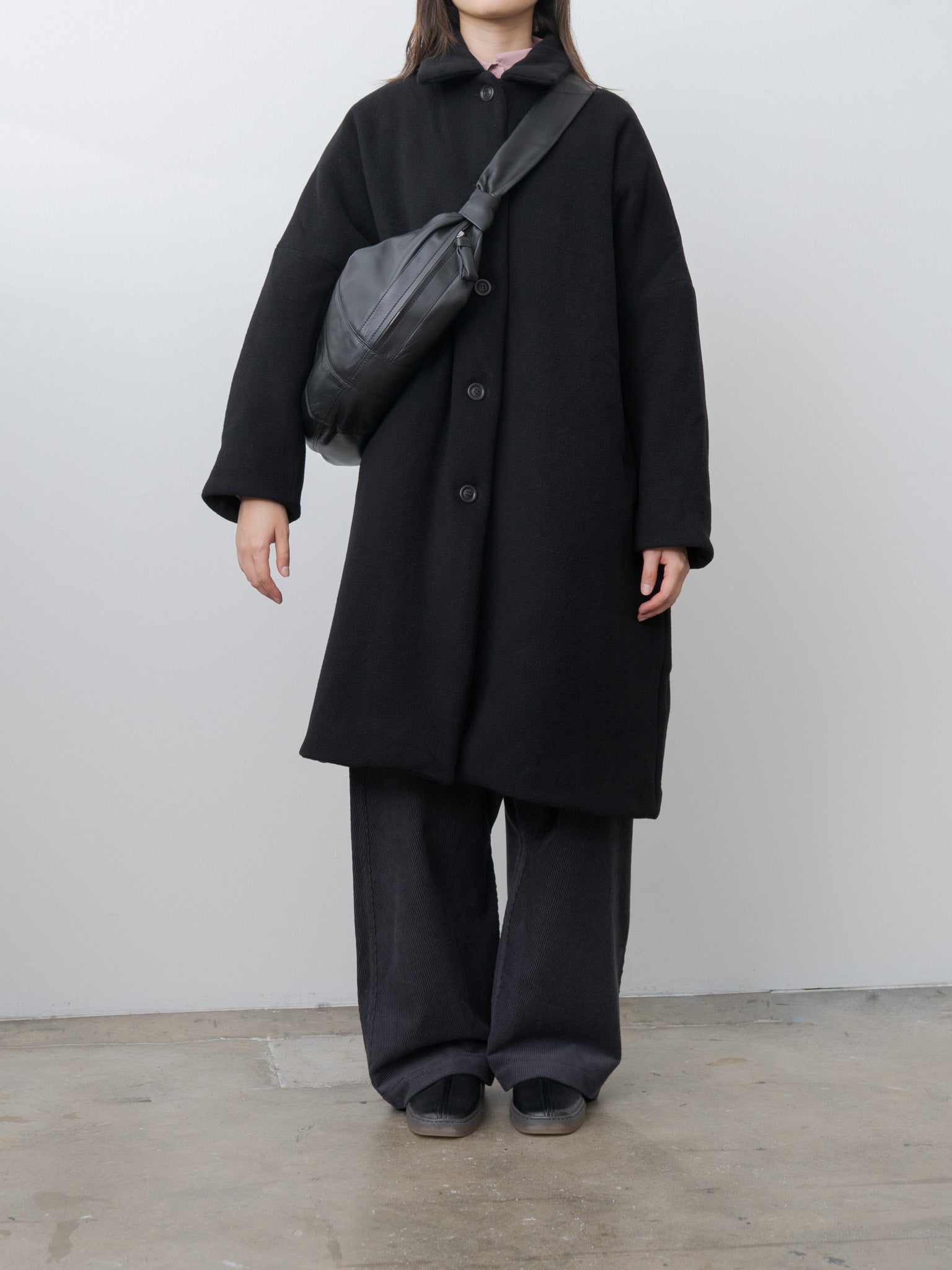 Namu Shop - Lemaire Large Croissant Bag - Black (soft nappa leather)
