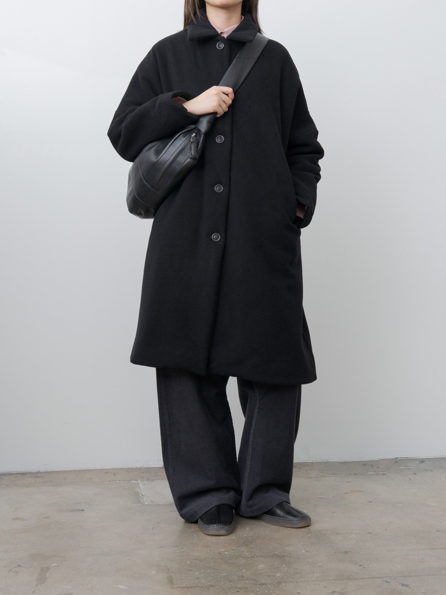 Namu Shop - Lemaire Large Croissant Bag - Black (soft nappa leather)