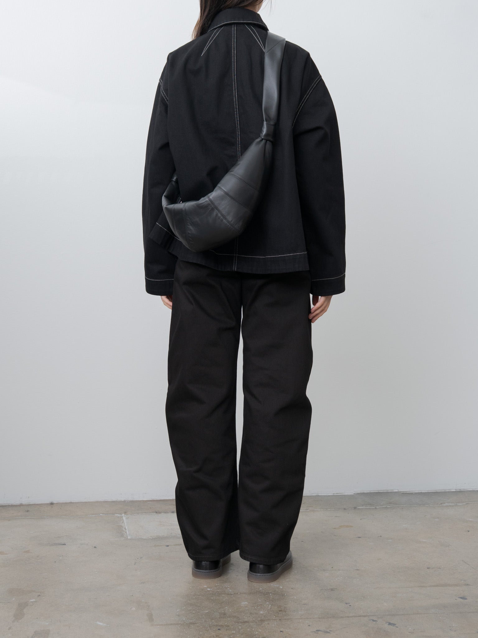 Namu Shop - Lemaire Medium Croissant Bag - Black (soft nappa leather)