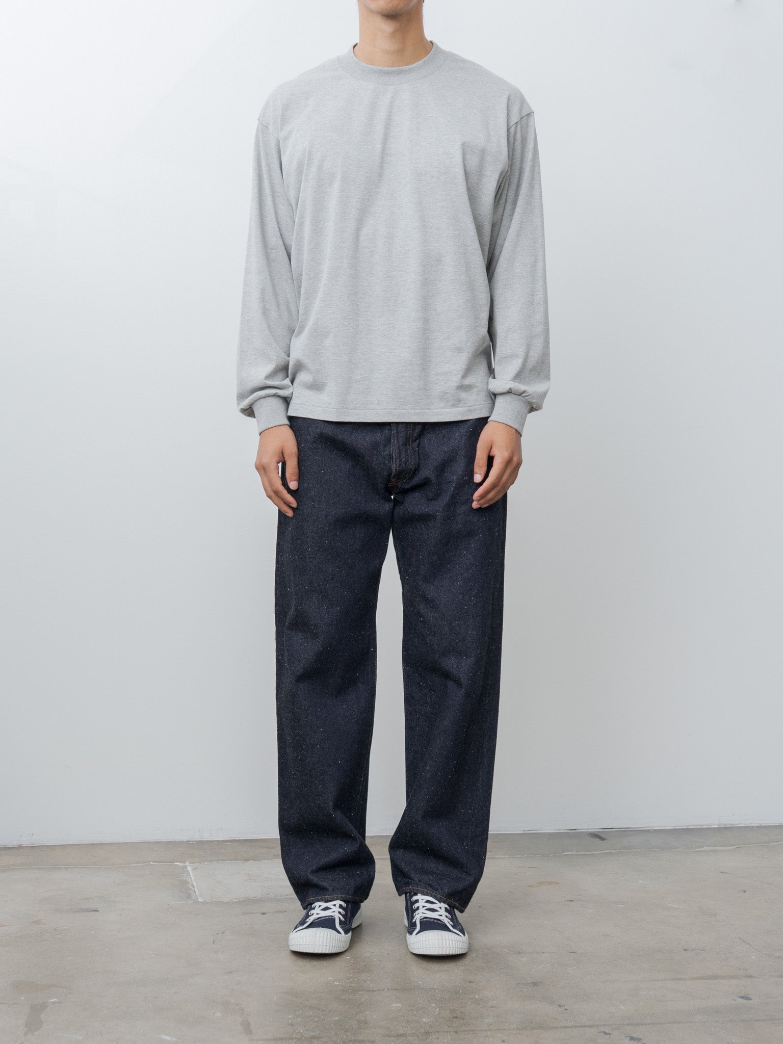 Namu Shop - Kaptain Sunshine Suvin Supima Tube L/S Tee Light - Feather Gray