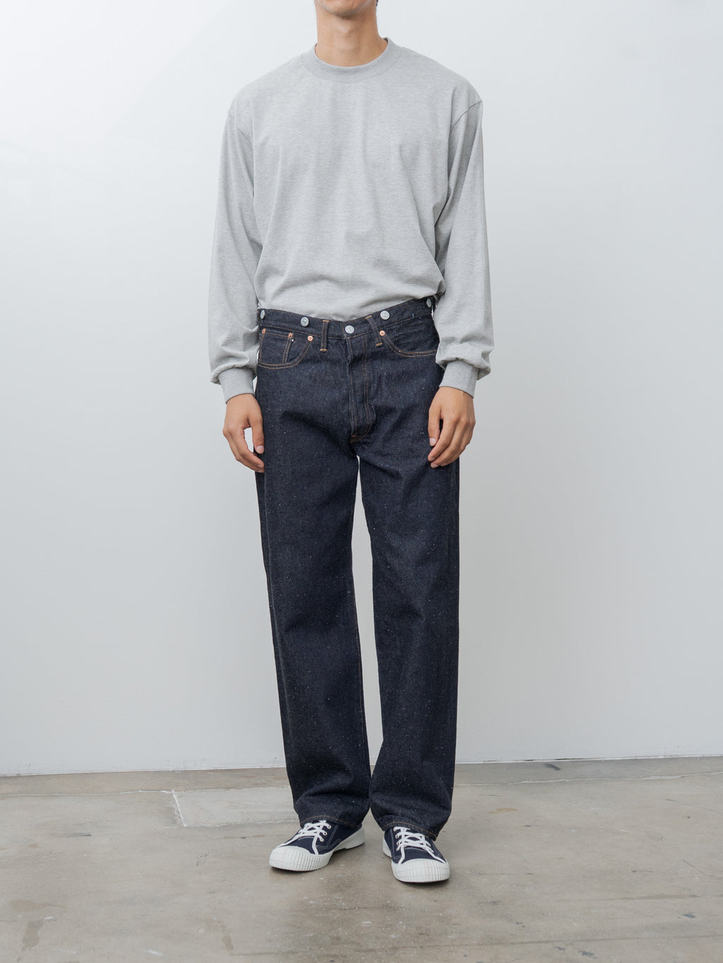 Namu Shop - Kaptain Sunshine 1930 Straight Denim Pants - Indigo One Wash
