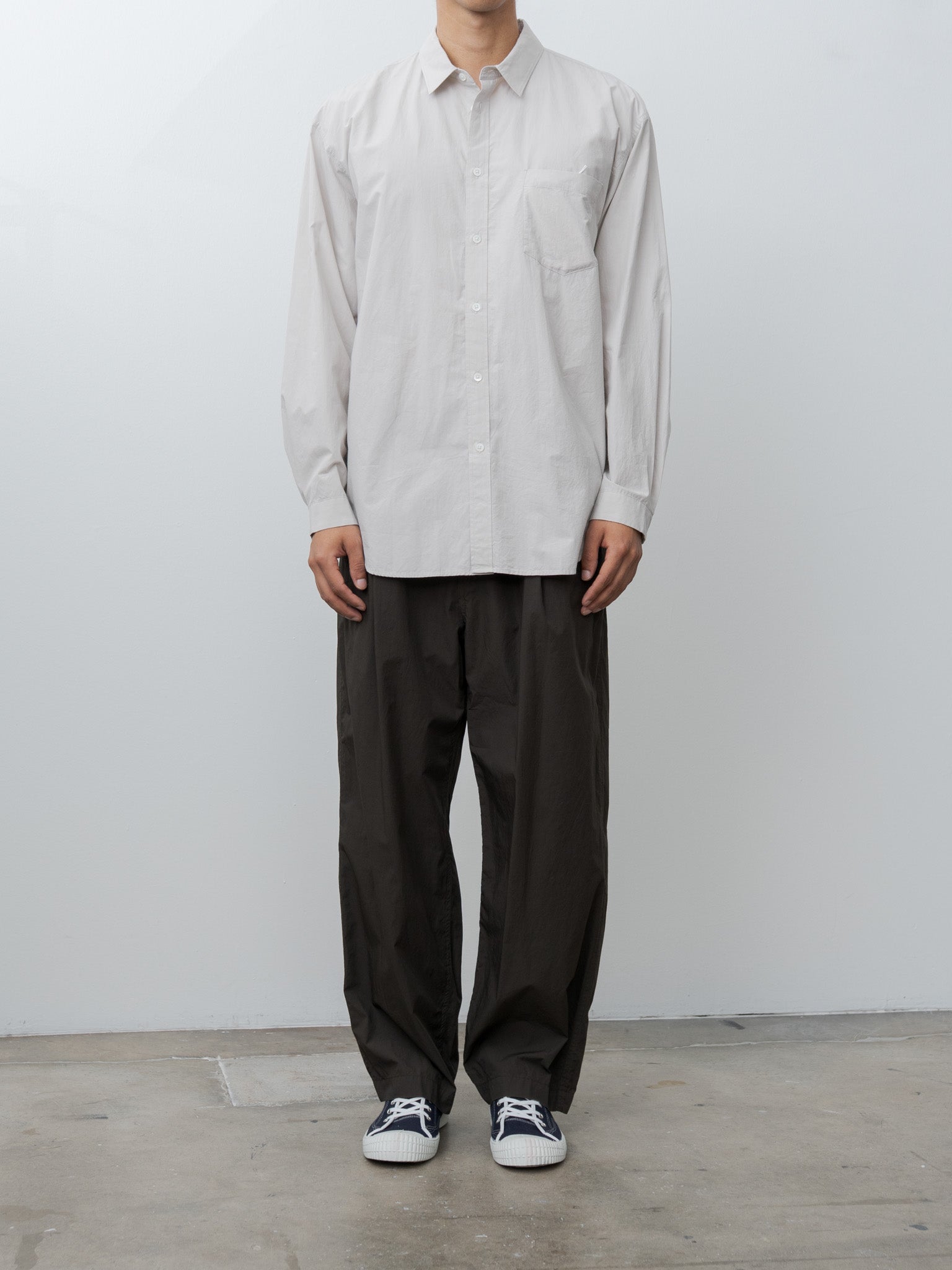 Namu Shop - Aton Suvin Broad Washed Shirt - Gray