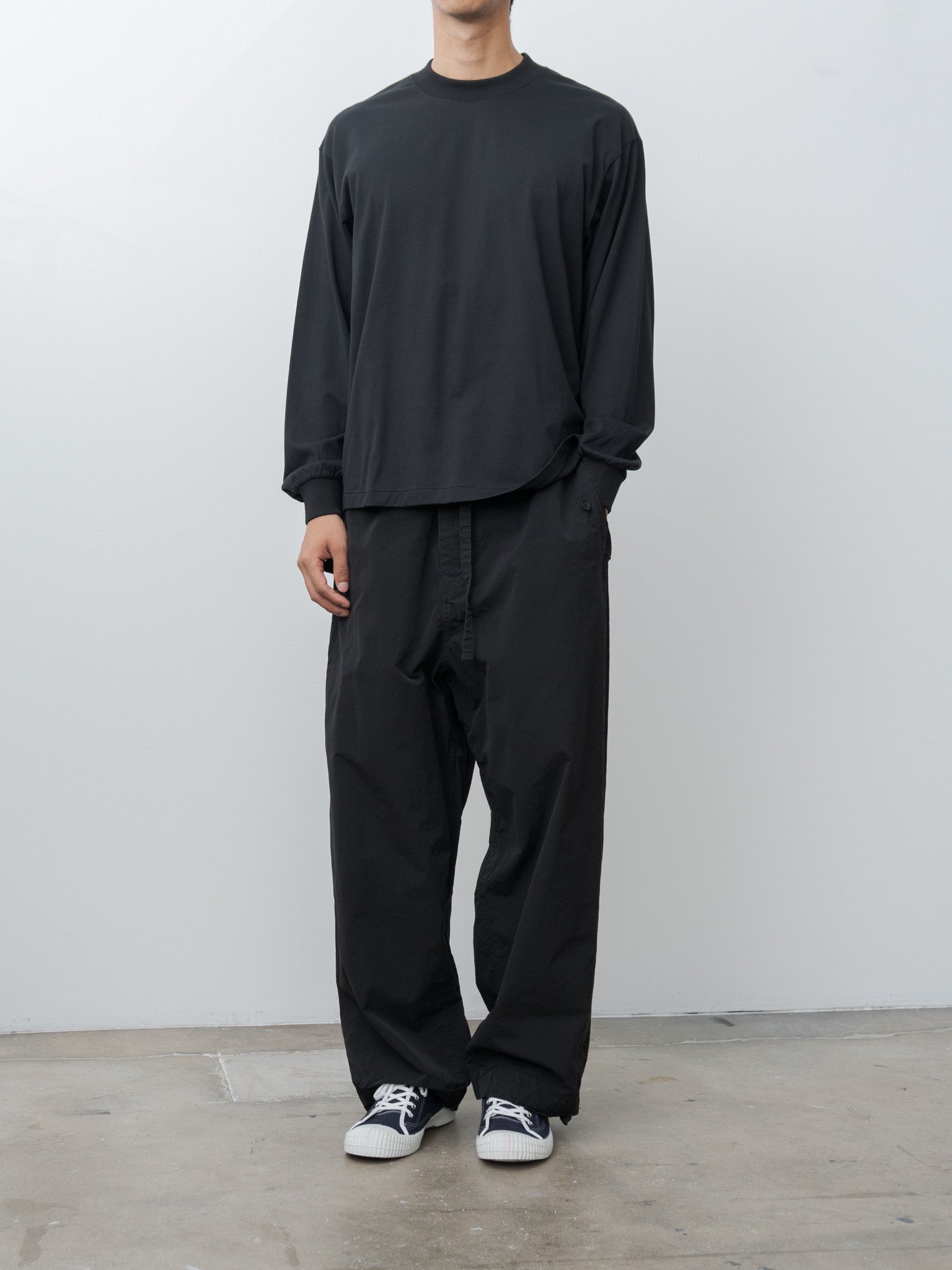 Namu Shop - Kaptain Sunshine Suvin Supima Tube L/S Tee Light - Black