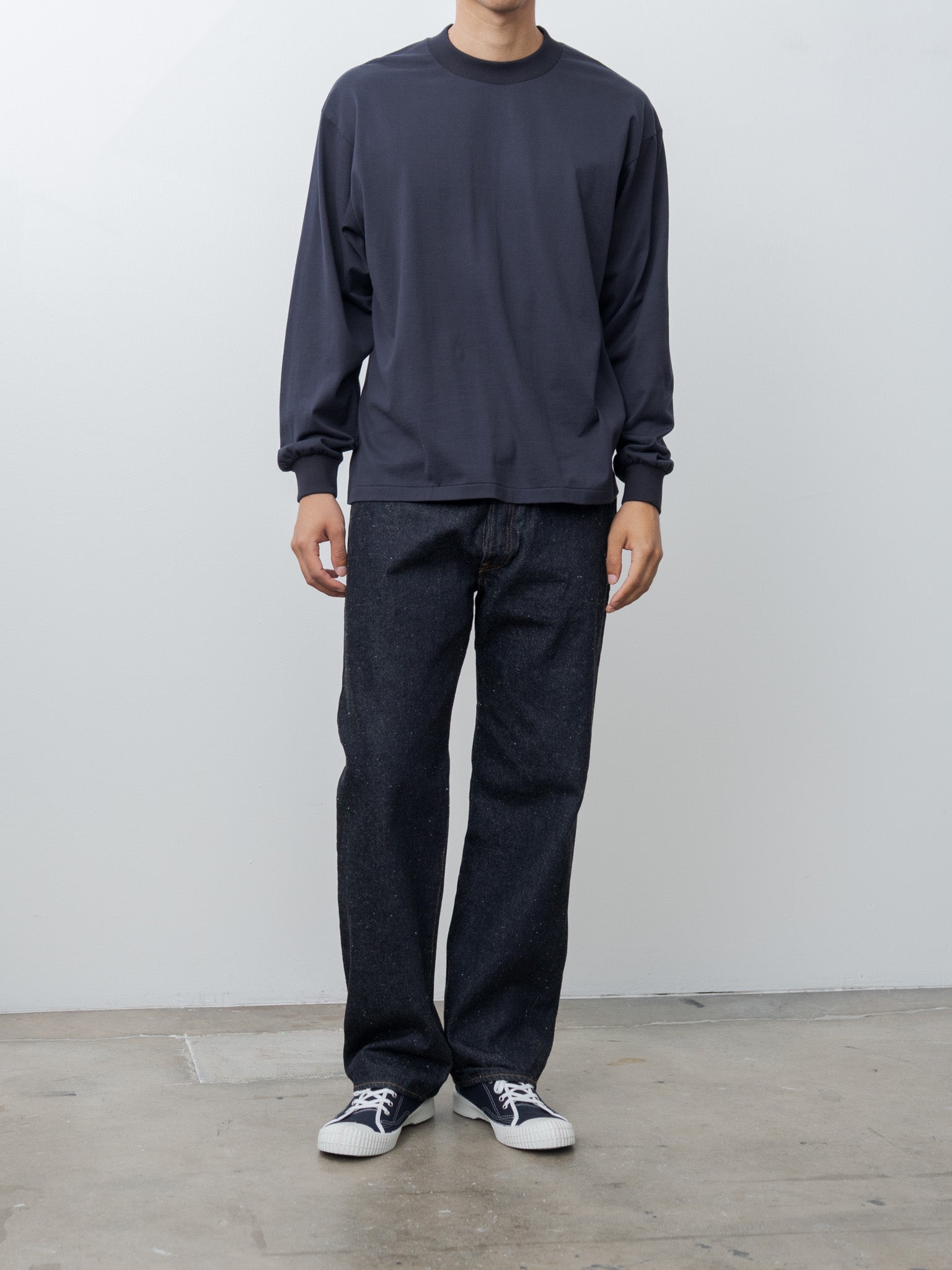 Namu Shop - Kaptain Sunshine Suvin Supima Tube L/S Tee Light - Navy