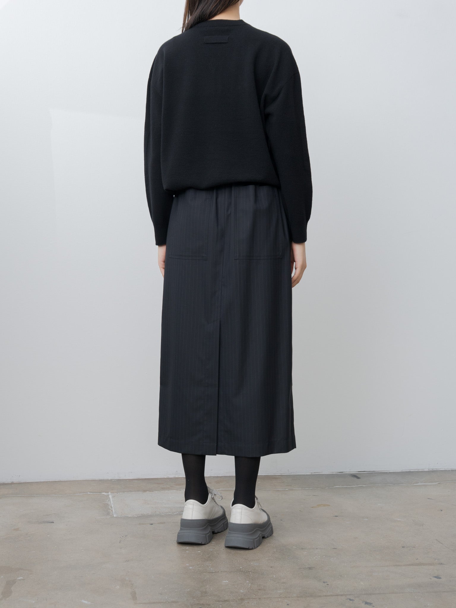 Namu Shop - Nicholson & Nicholson DONA-TRO Skirt - Navy Stripe