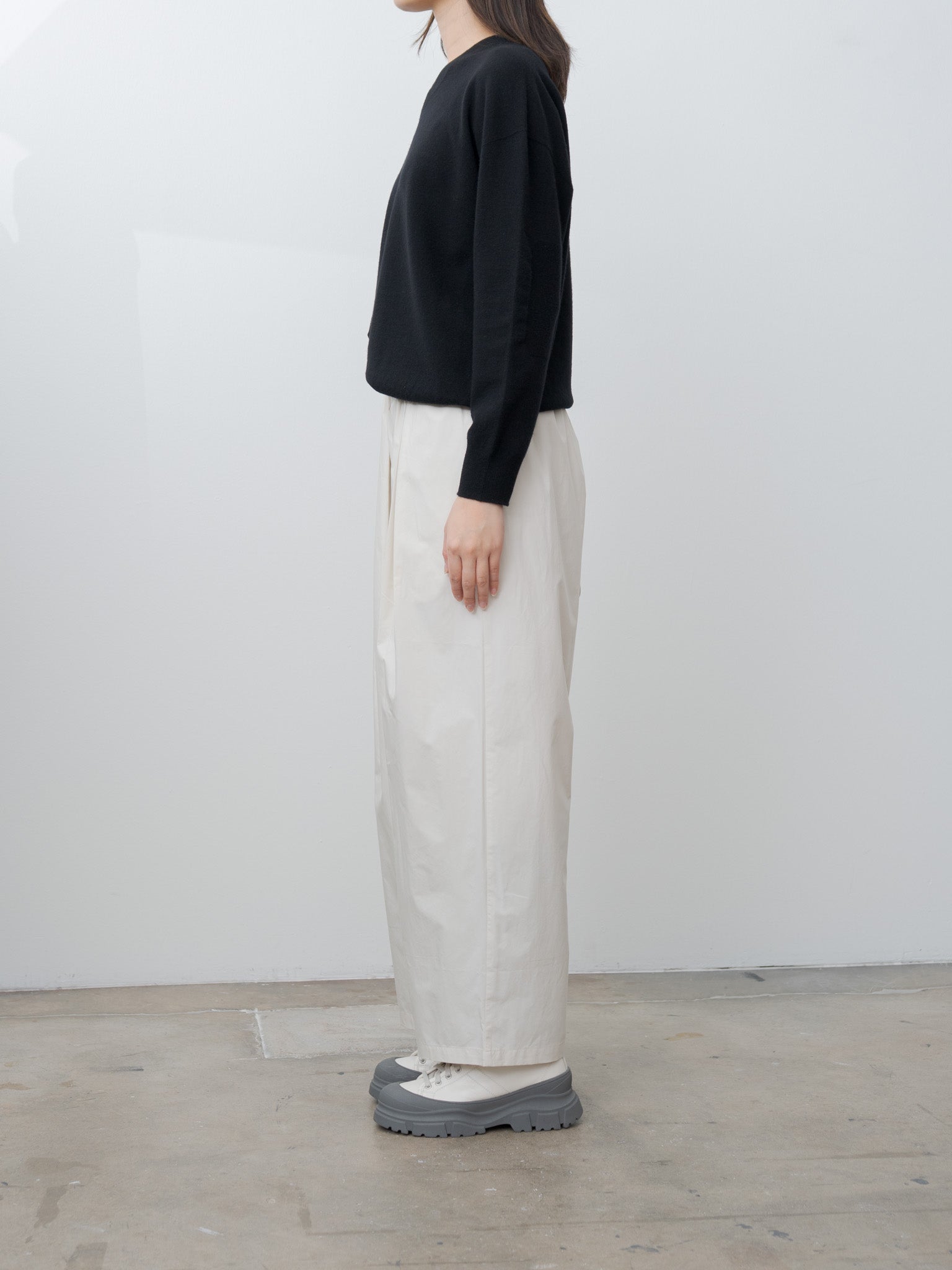 Namu Shop - Veritecoeur Box Pleats Easy Pants - Ivory