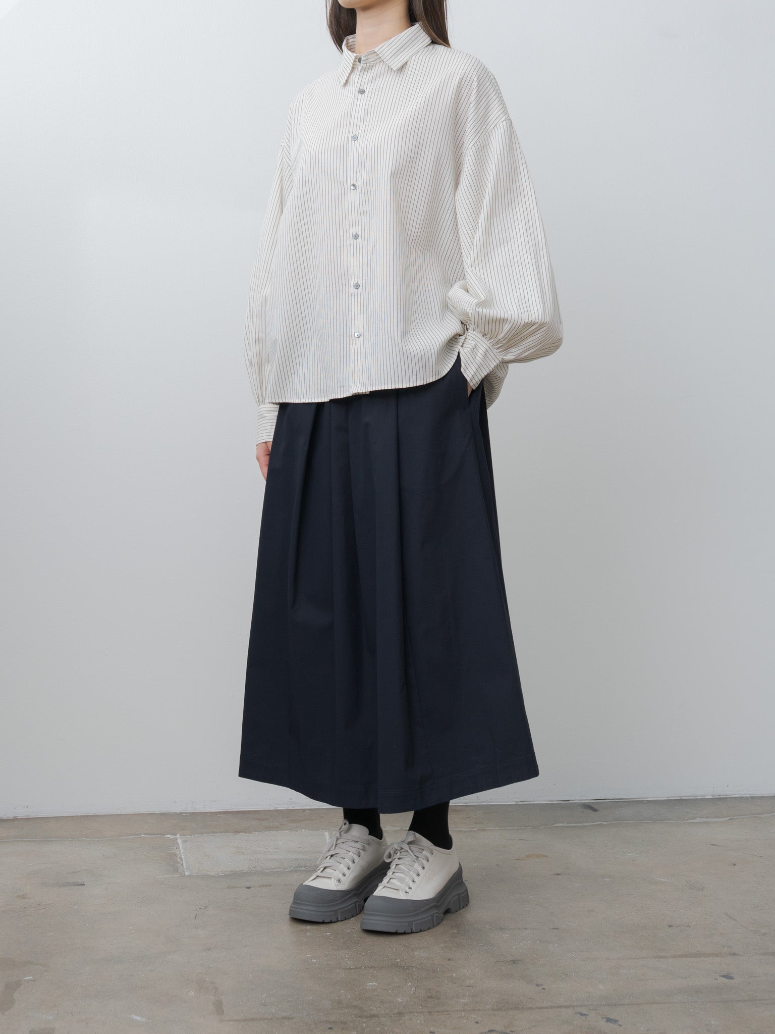 Namu Shop - Nicholson & Nicholson DOLLY-TWILL Skirt - Navy