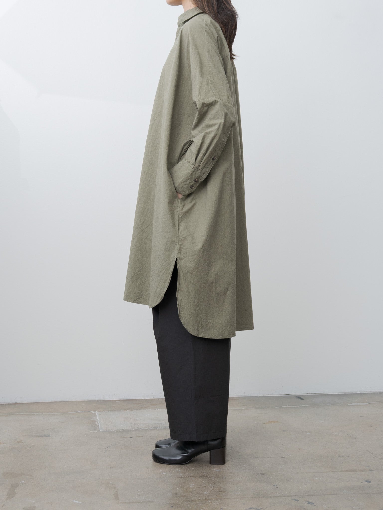 Namu Shop - Veritecoeur Shirt Dress - Khaki (Olive)
