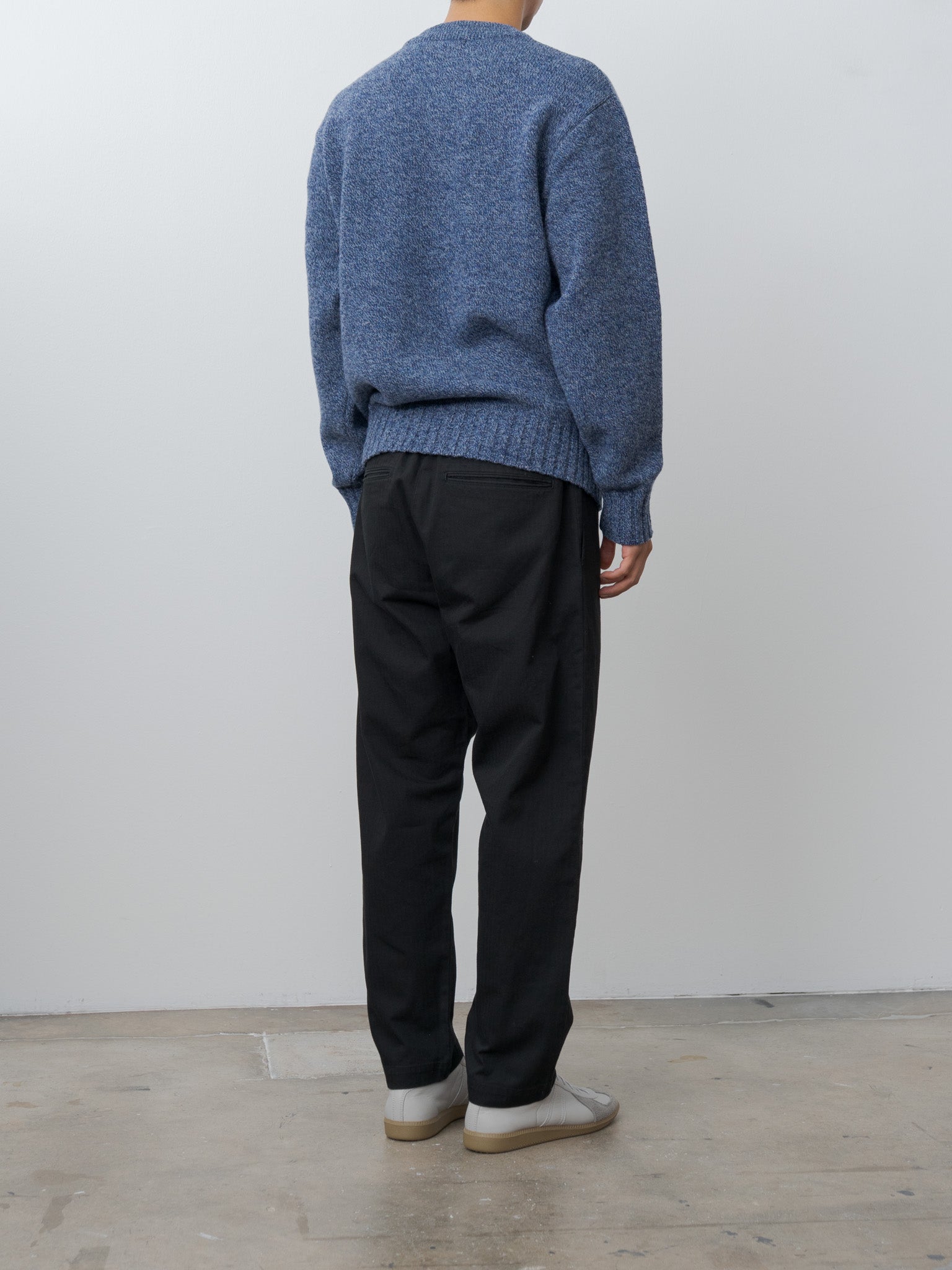 Namu Shop - Fujito C/N Knit Sweater - Mix Blue