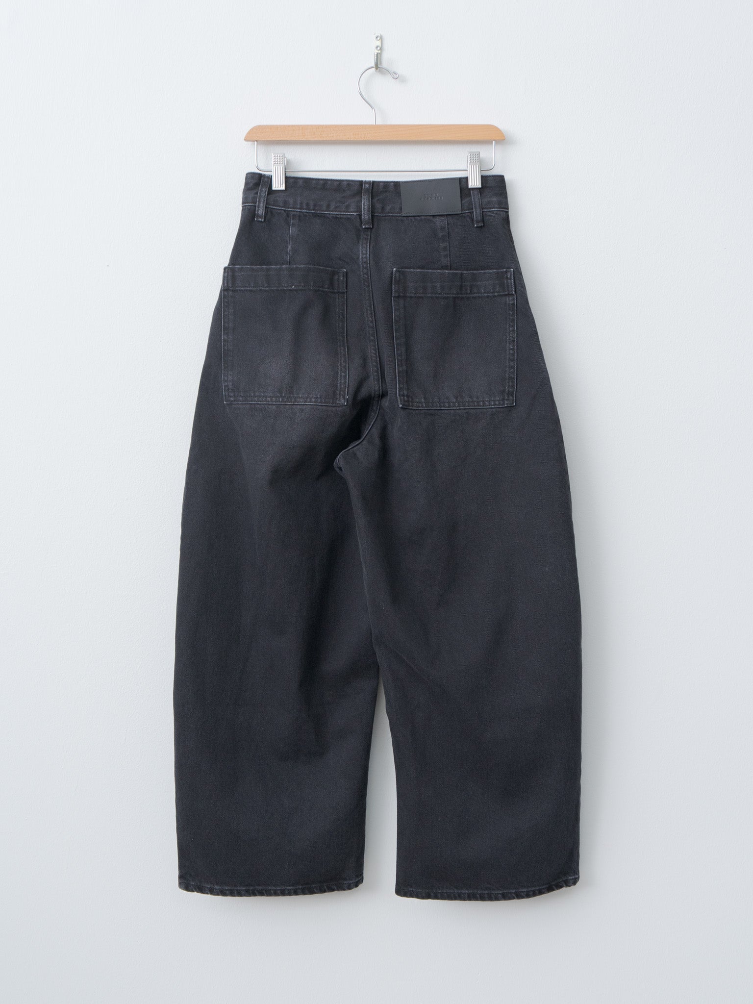 Namu Shop - Studio Nicholson Chalco Wide Crop Pant - Washed Black
