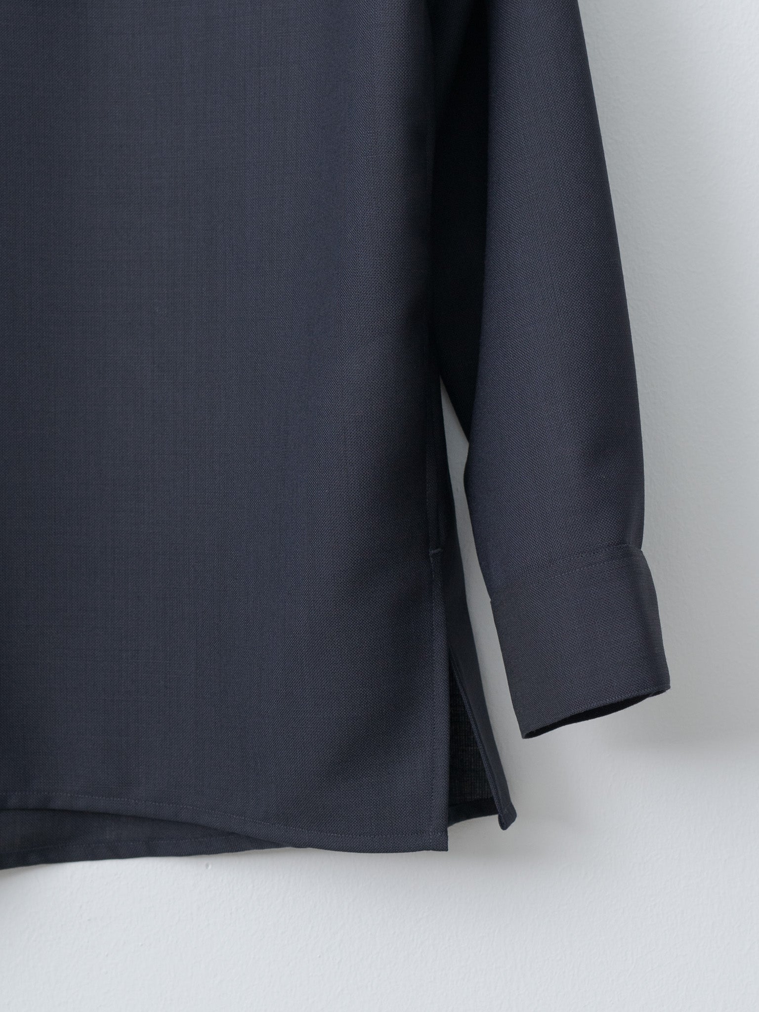 Namu Shop - Studio Nicholson Pinole Half Placket Shirt - Darkest Navy