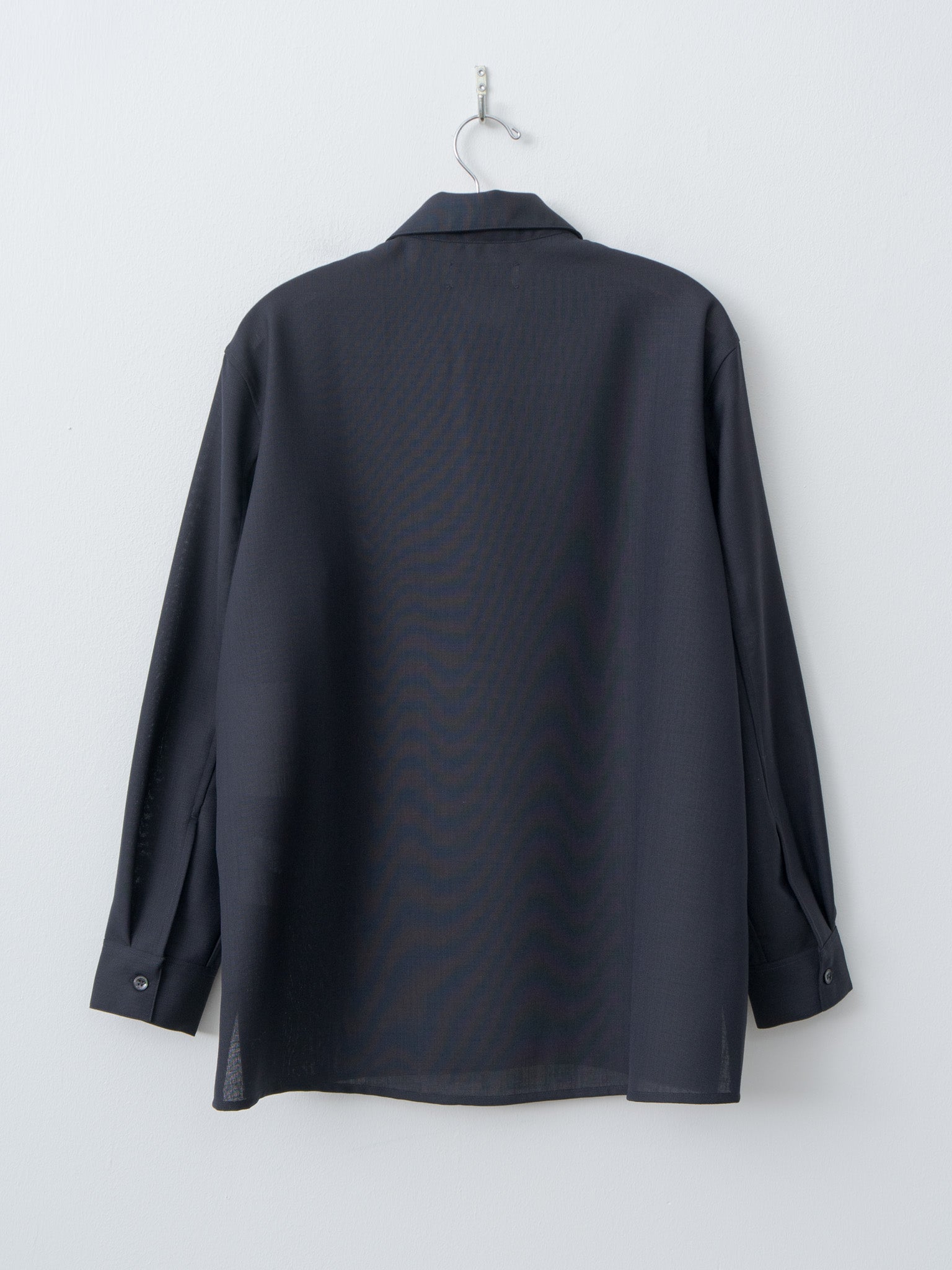 Namu Shop - Studio Nicholson Pinole Half Placket Shirt - Darkest Navy