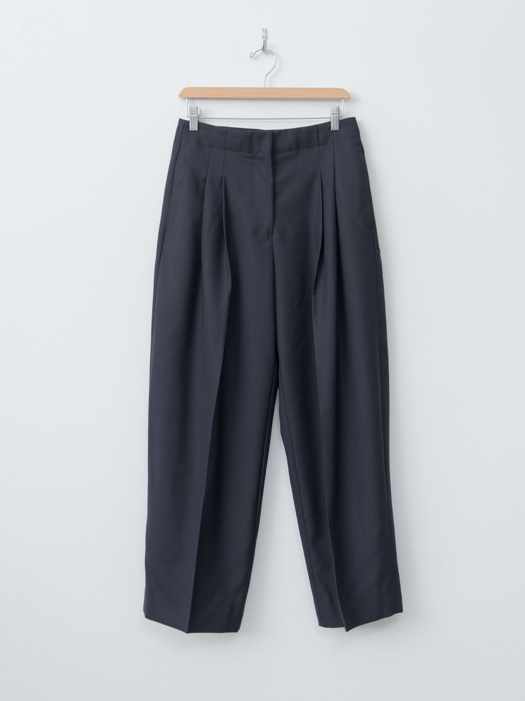 Namu Shop - Studio Nicholson Lira Double Pleat Pant - Darkest Navy