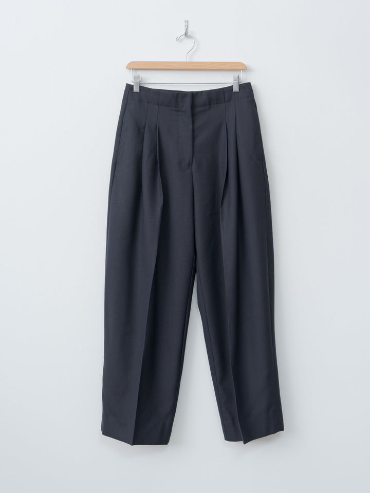 Namu Shop - Studio Nicholson Lira Double Pleat Pant - Darkest Navy