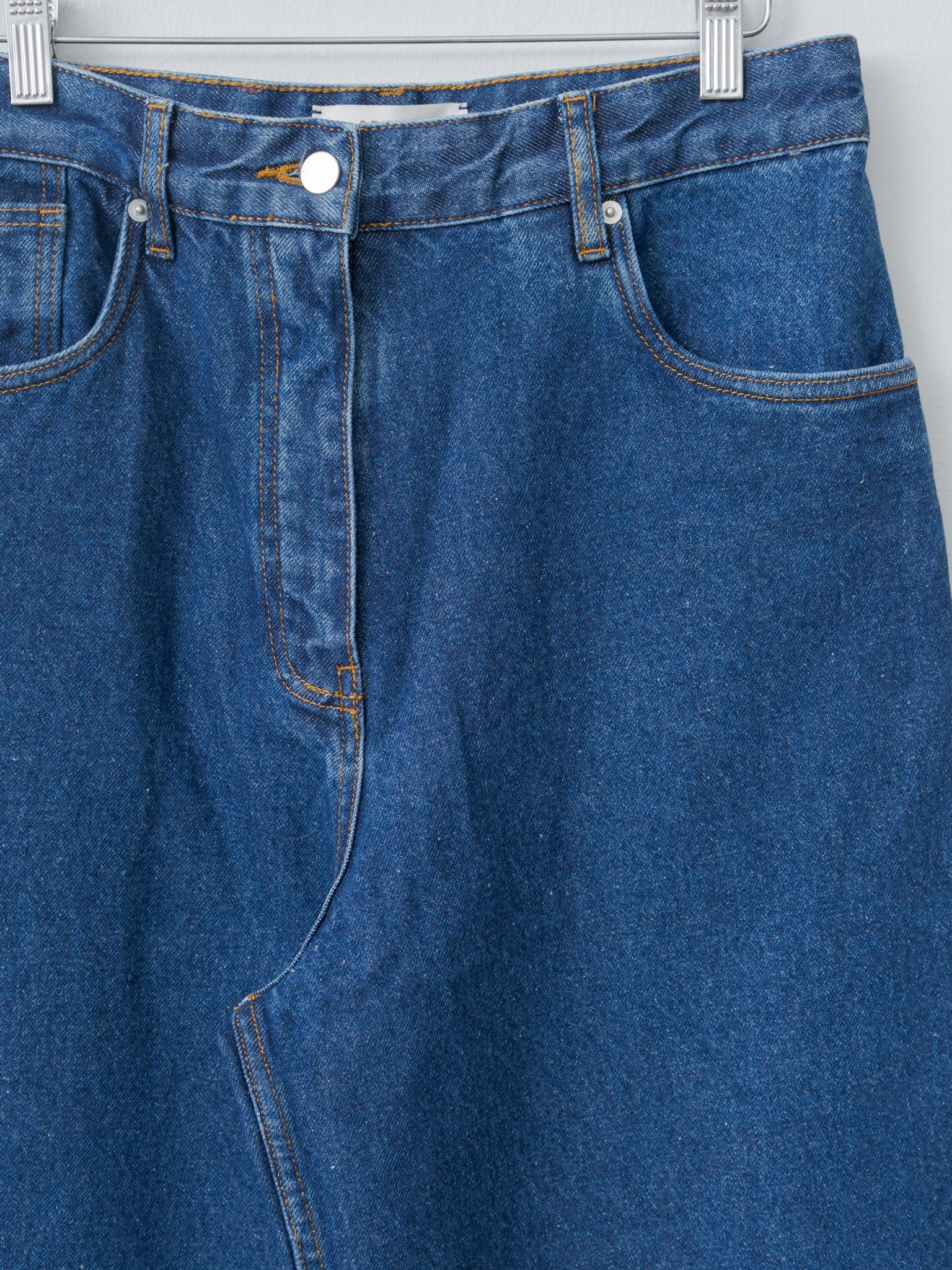 Namu Shop - Studio Nicholson Neive Curved Leg Pant - Indigo Wash