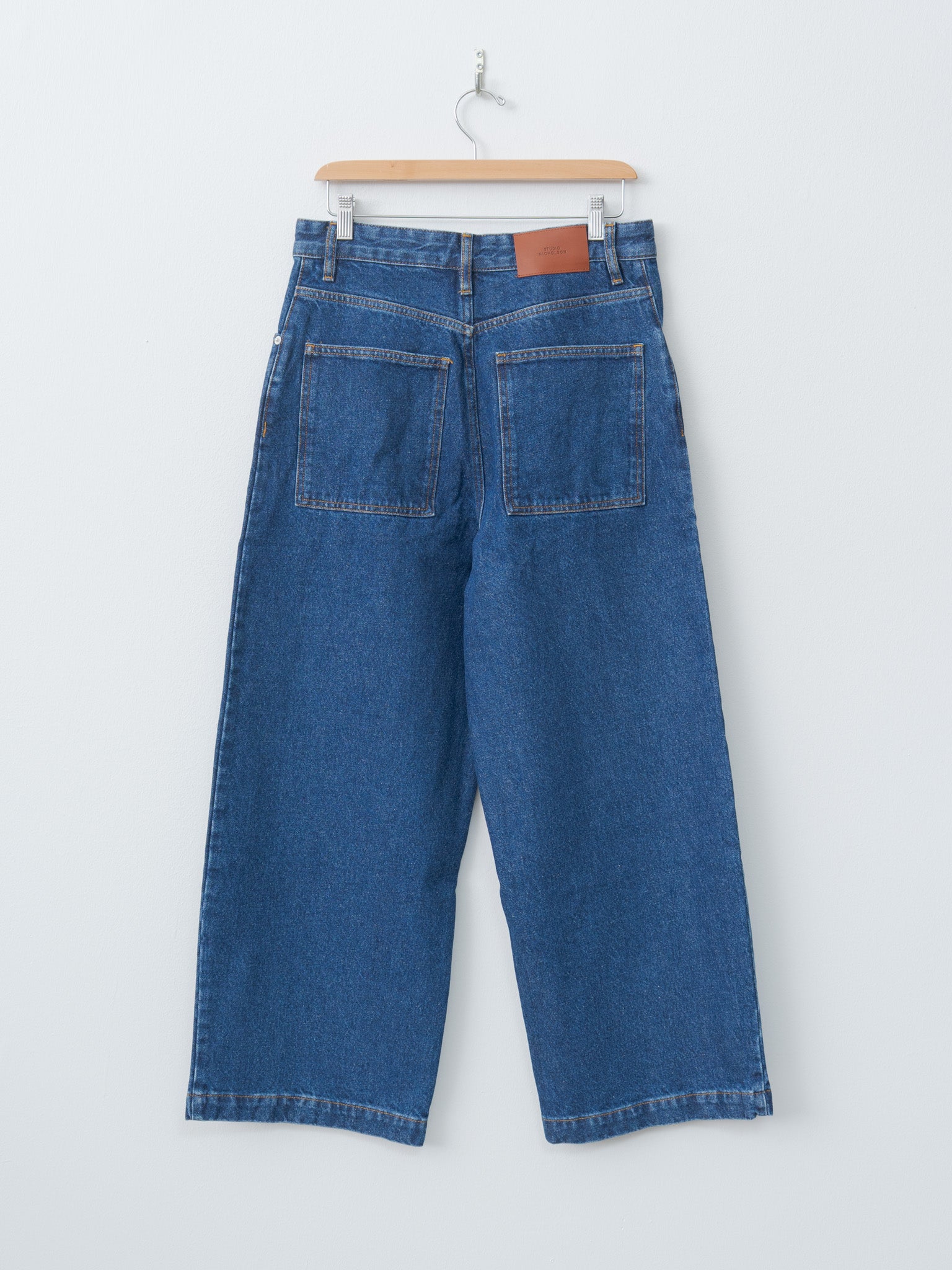 Namu Shop - Studio Nicholson Neive Curved Leg Pant - Indigo Wash