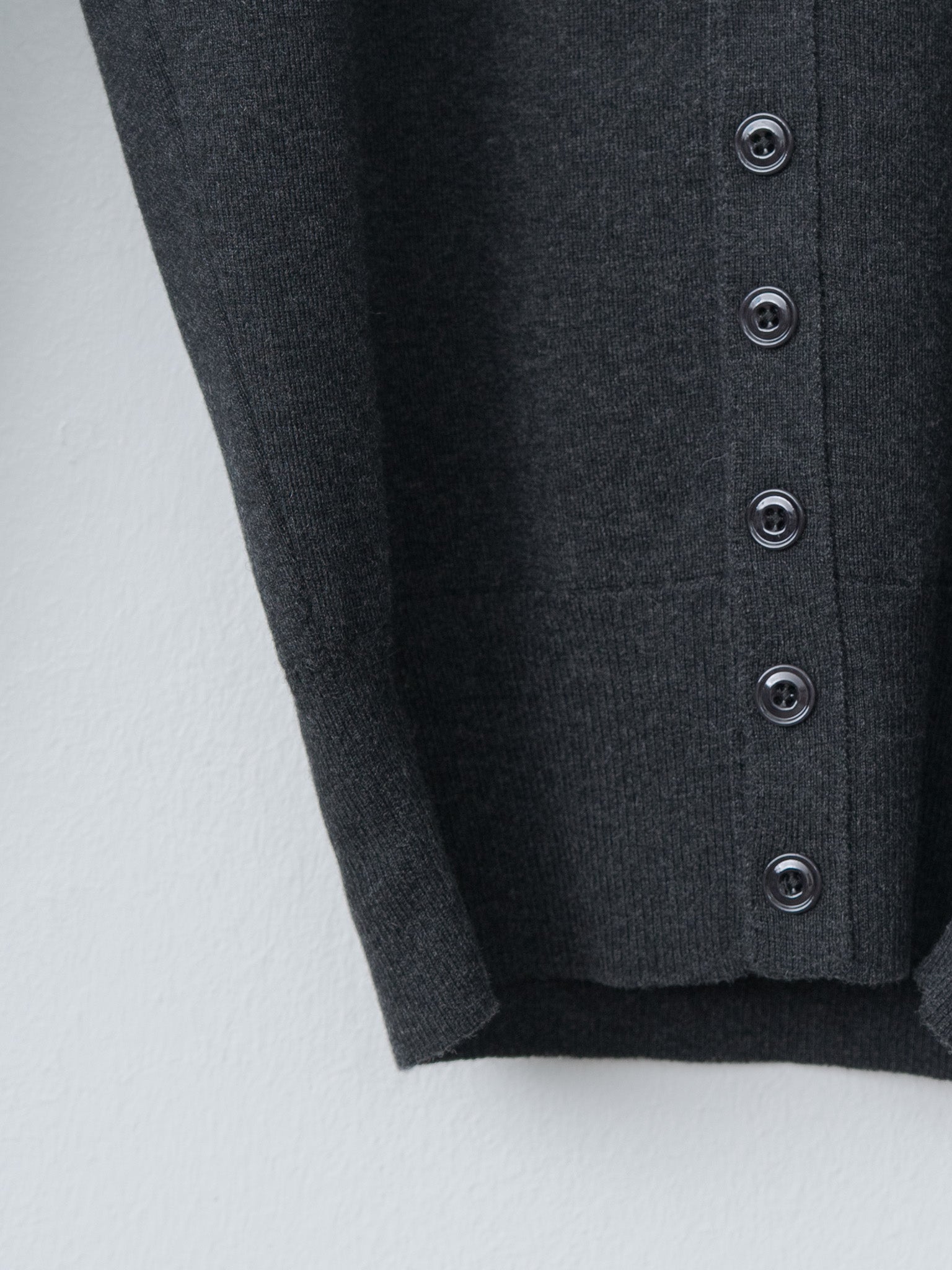 Namu Shop - Lemaire Buttoned Fitted Cardigan - Anthracite Melange