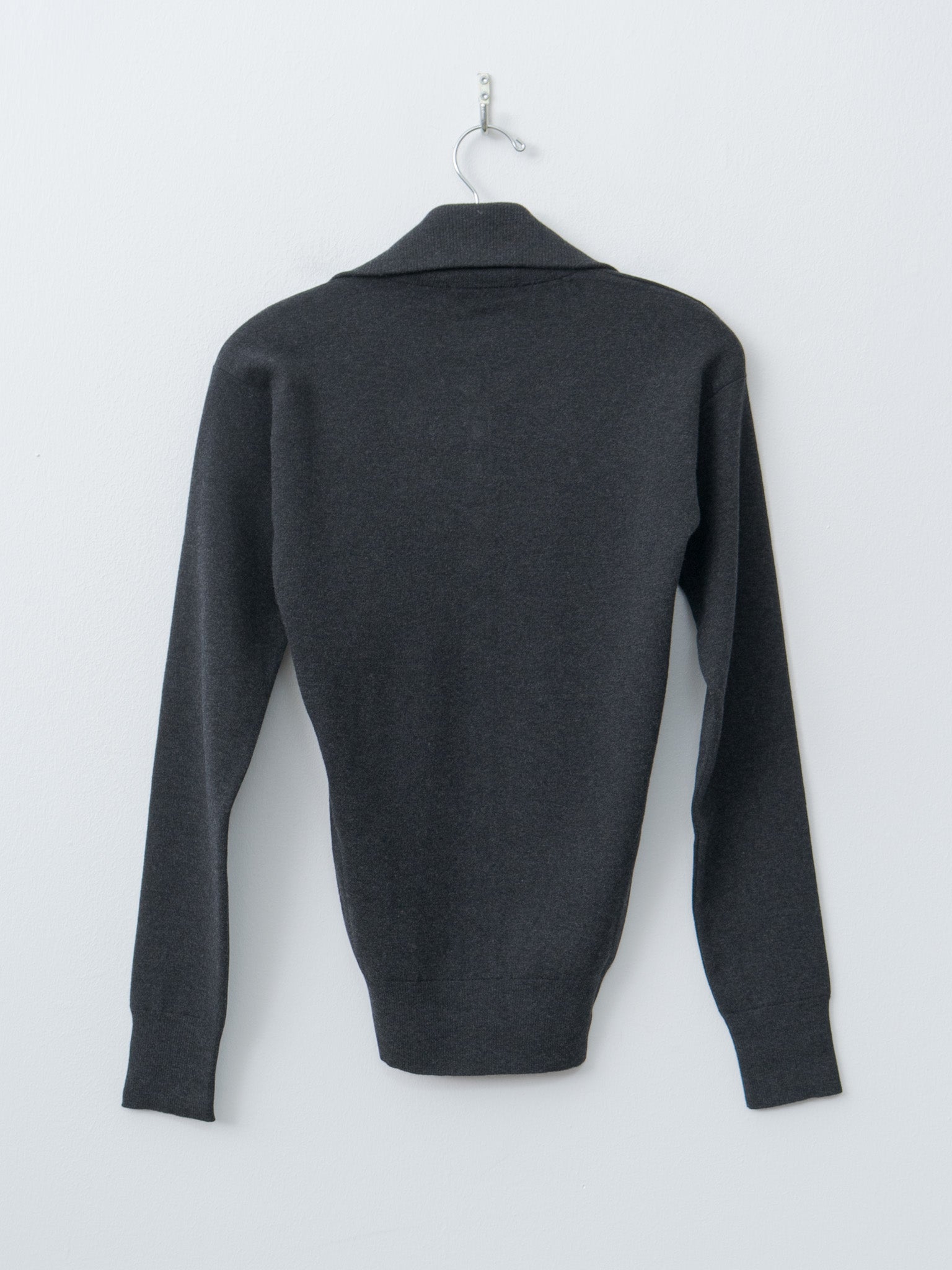Namu Shop - Lemaire Buttoned Fitted Cardigan - Anthracite Melange