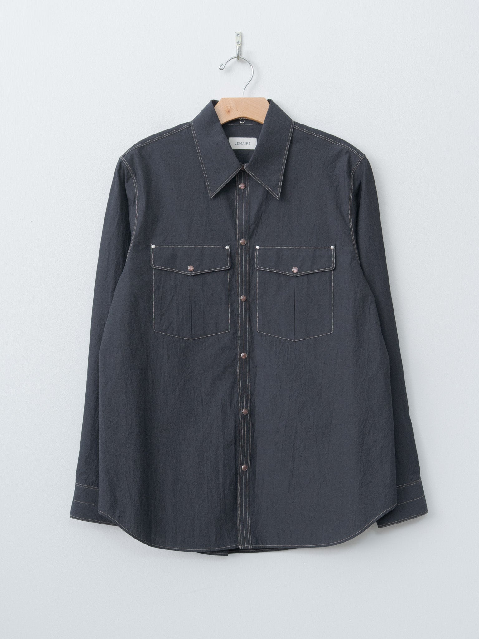 Namu Shop - Lemaire Chest-Pocket Fitted Shirt - Charcoal