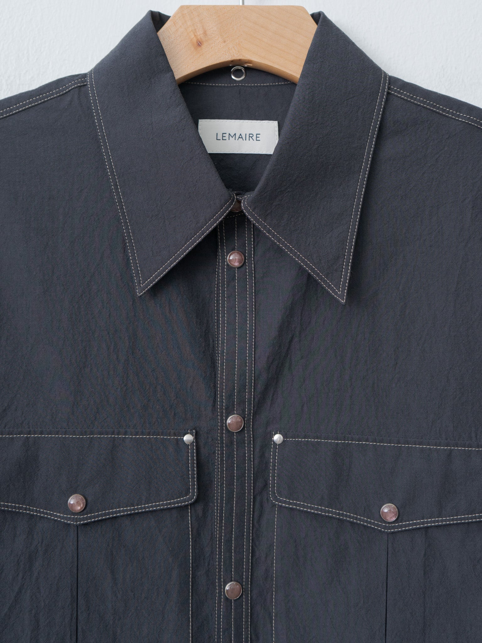 Namu Shop - Lemaire Chest-Pocket Fitted Shirt - Charcoal