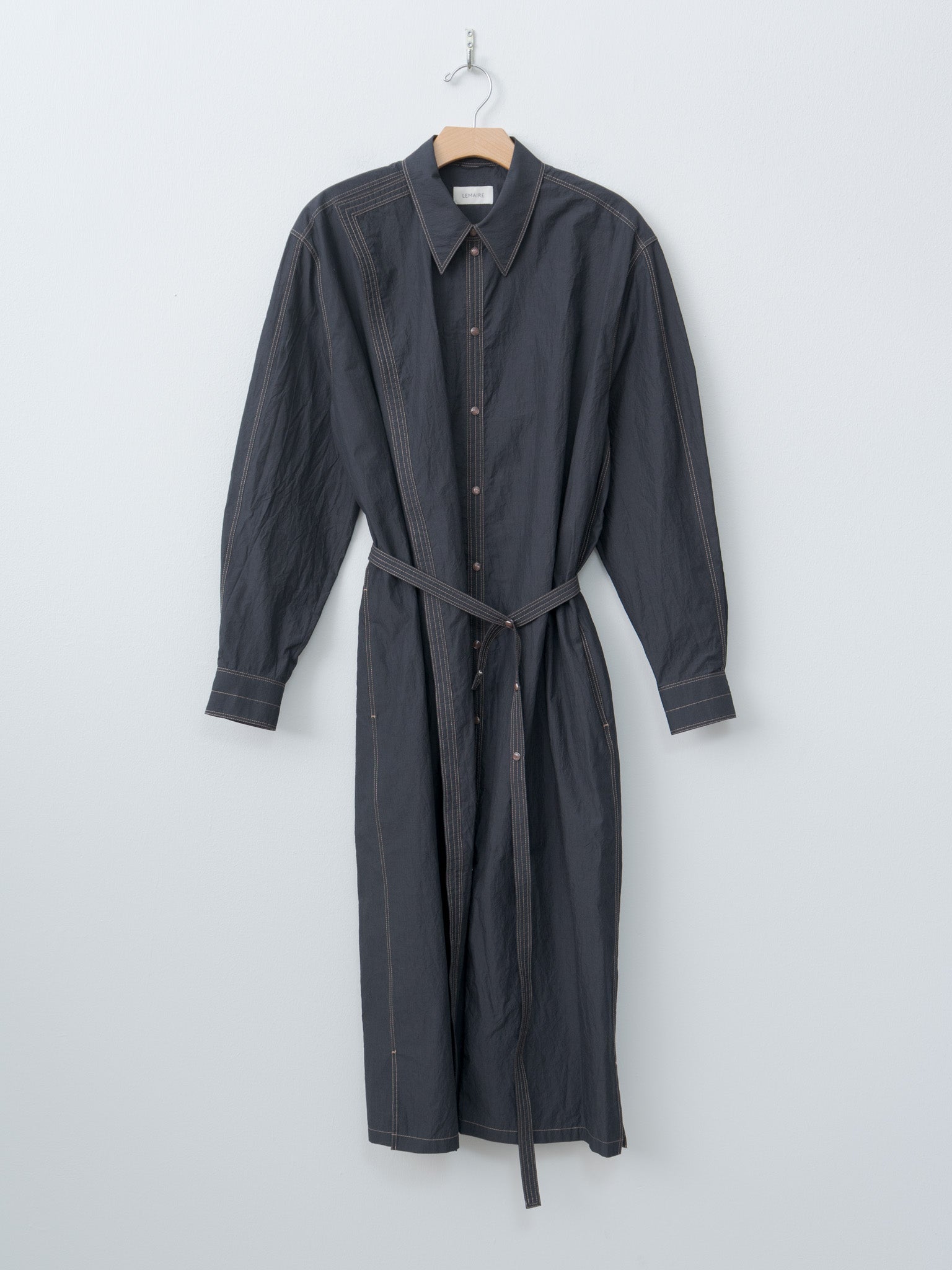 Namu Shop - Lemaire Asymmetrical Shirt Dress - Charcoal